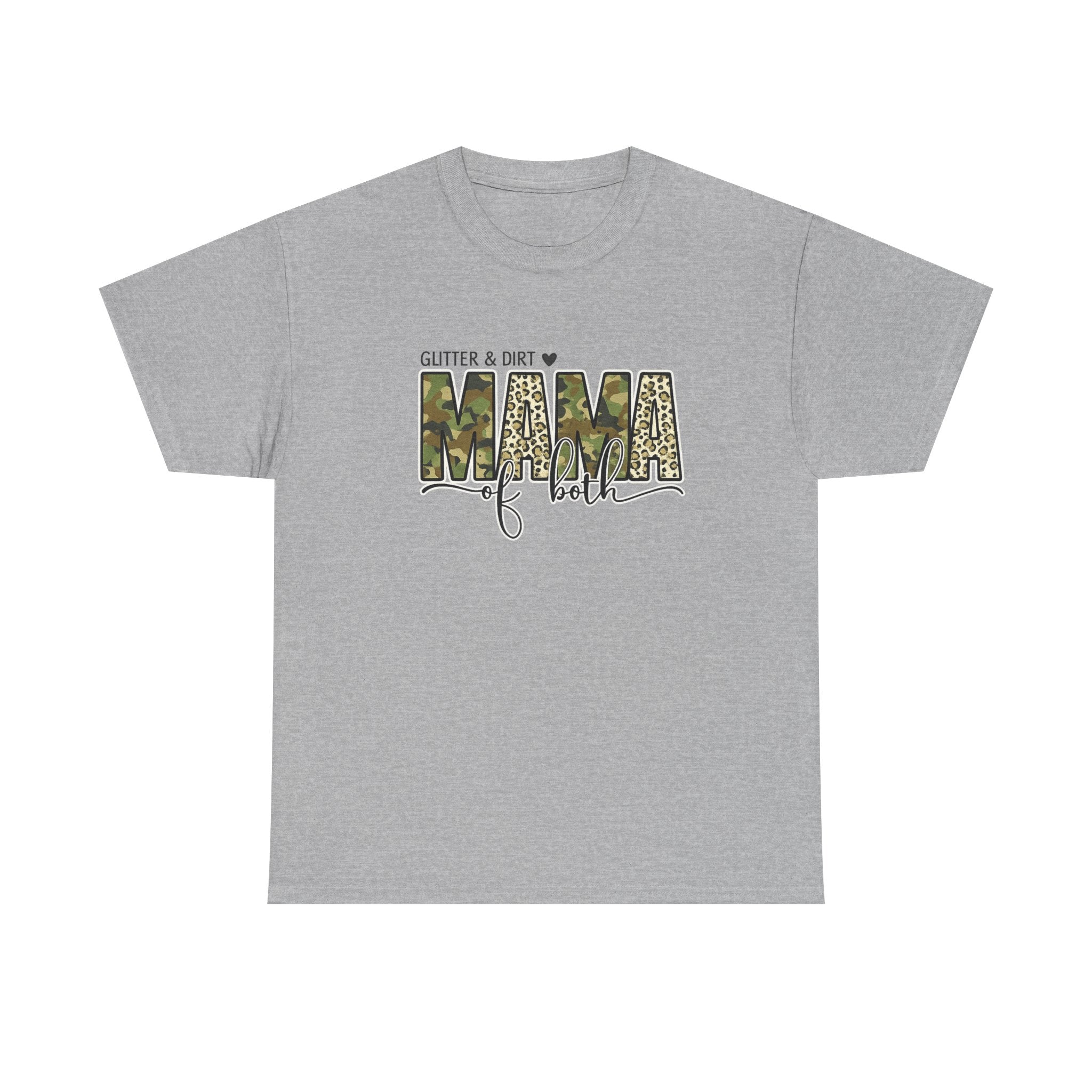Mama of Both Tee – Glitter & Grit Camo Mom Shirt
