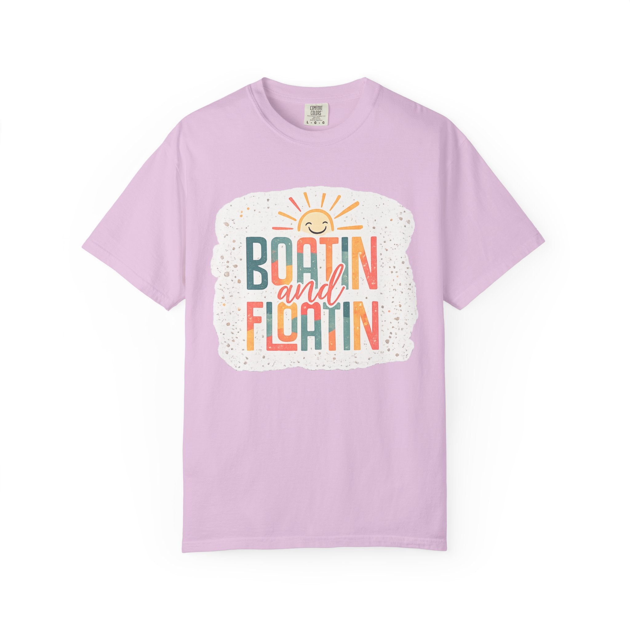 Boatin' and Floatin' T-Shirt — Retro Sun Summer Boating Tee