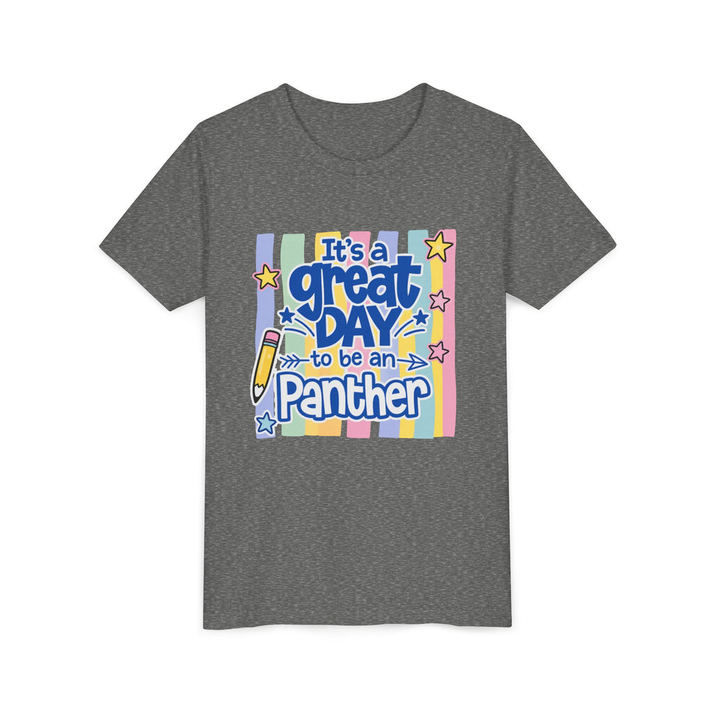 Youth Tee — "It's a Great Day to Be a Panther" Colorful School Spirit Shirt