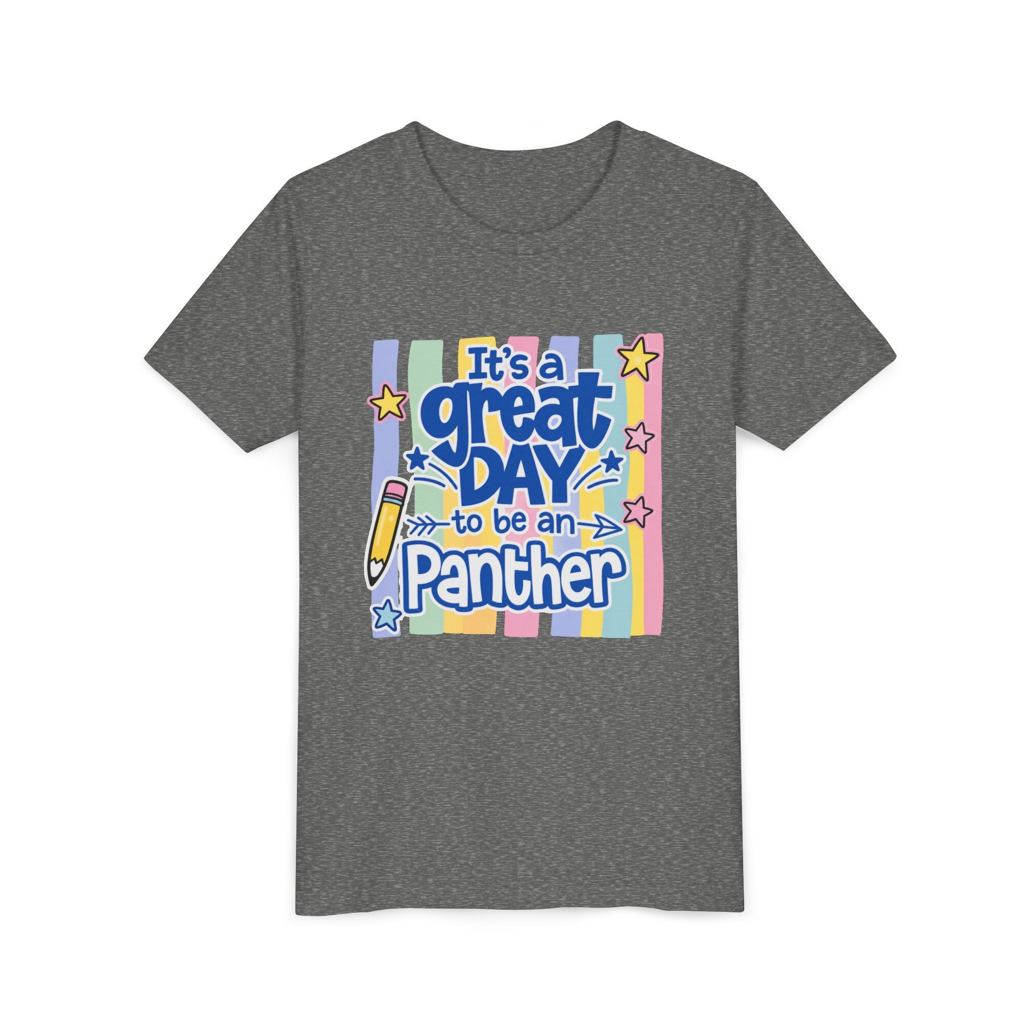 Youth Tee — "It's a Great Day to Be a Panther" Colorful School Spirit Shirt