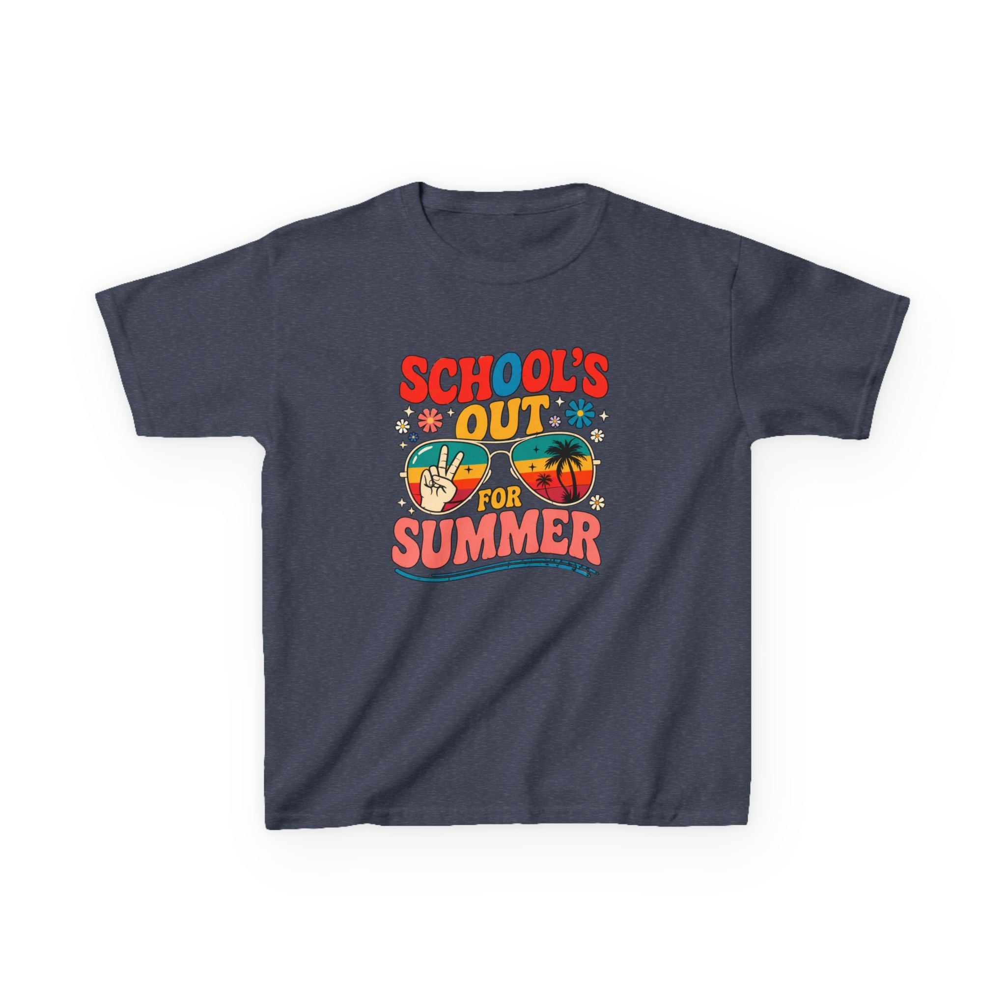 School's Out for Summer Kids T‑Shirt — Retro Beach Vacation Tee