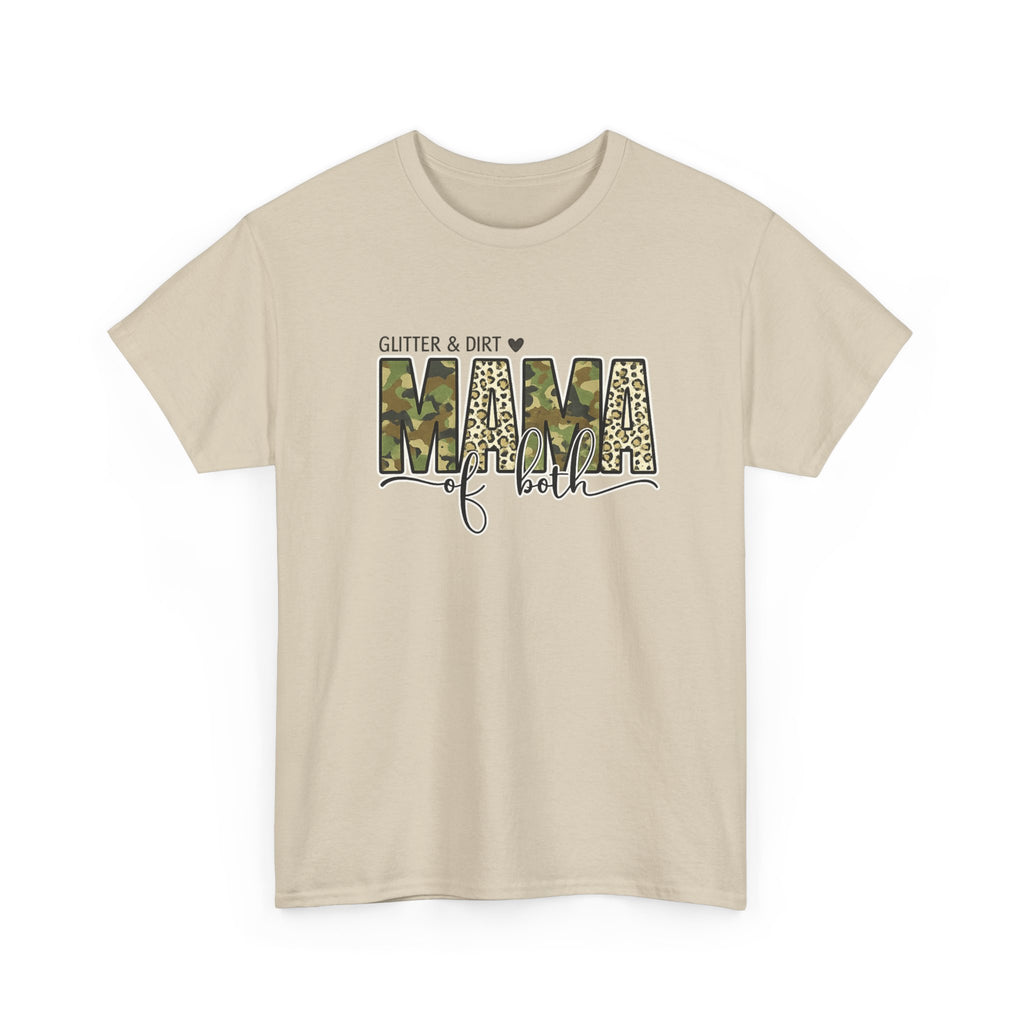 Mama of Both Tee – Glitter & Grit Camo Mom Shirt
