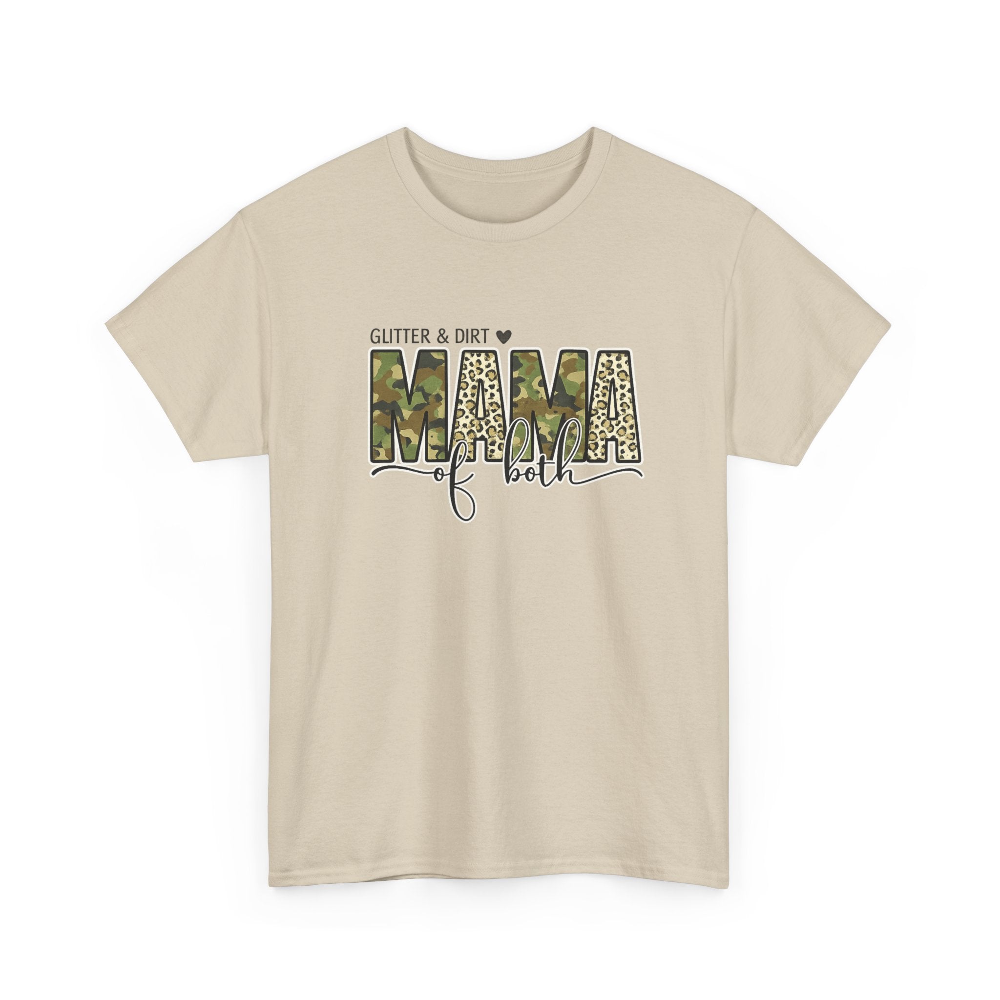 Mama of Both Tee – Glitter & Grit Camo Mom Shirt