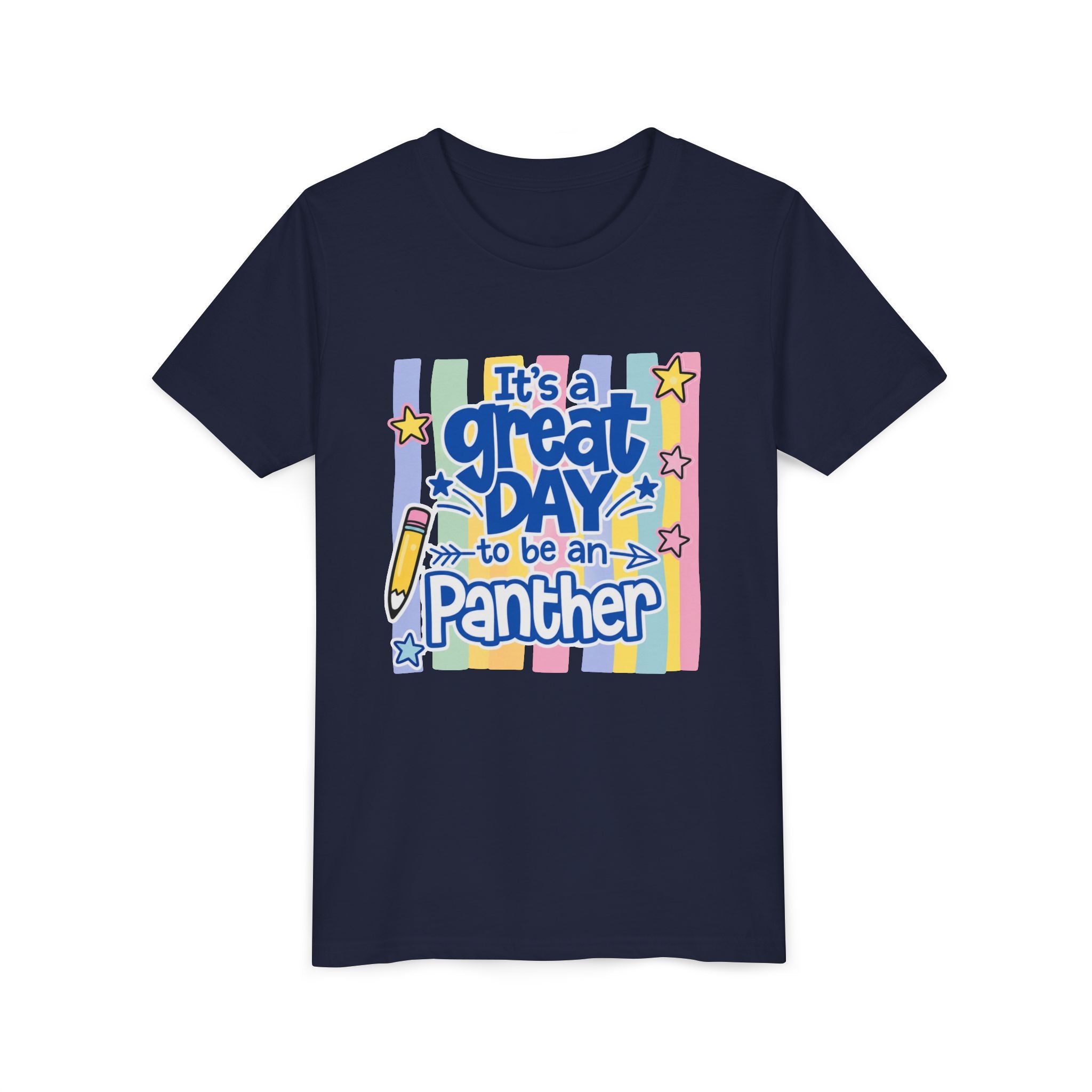 Youth Tee — "It's a Great Day to Be a Panther" Colorful School Spirit Shirt