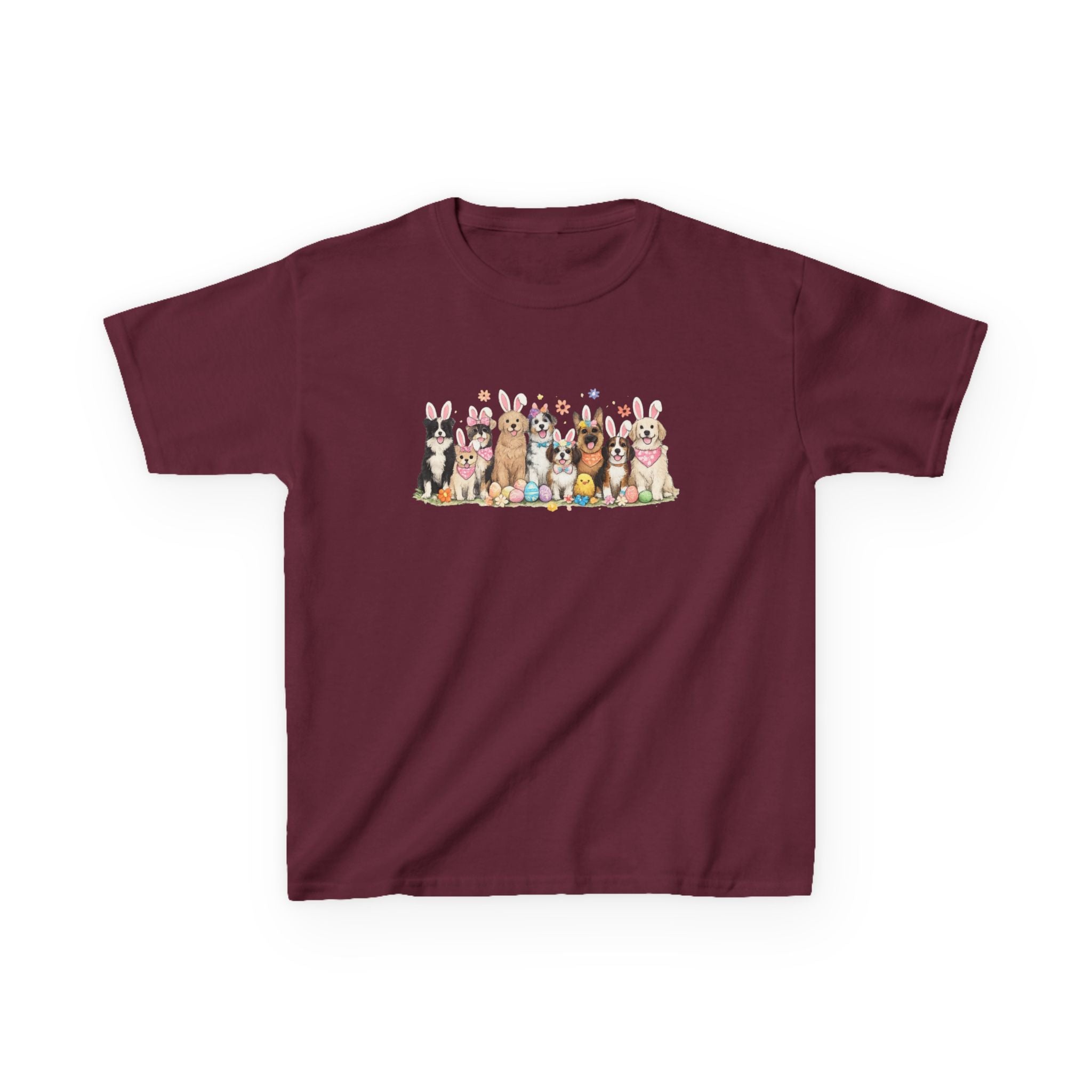 Kids Tee — Cute Row of Party Dogs Graphic