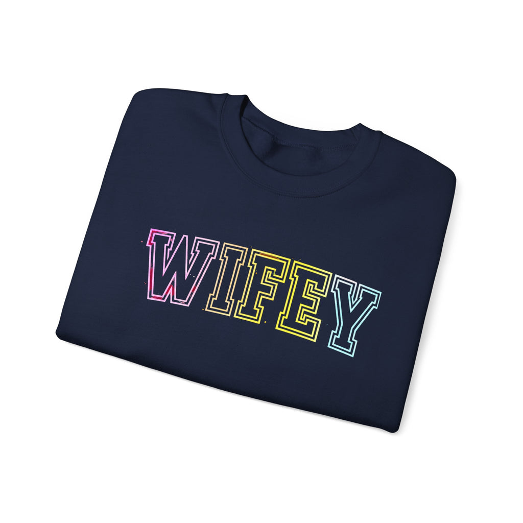 Wifey Pastel Ombre Crewneck Sweatshirt