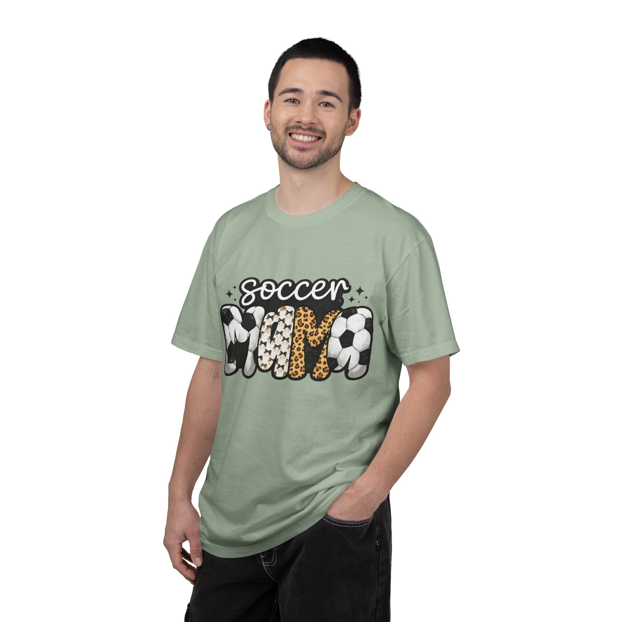 Soccer Mom T-Shirt — Leopard & Ball Graphic Tee for Soccer Moms