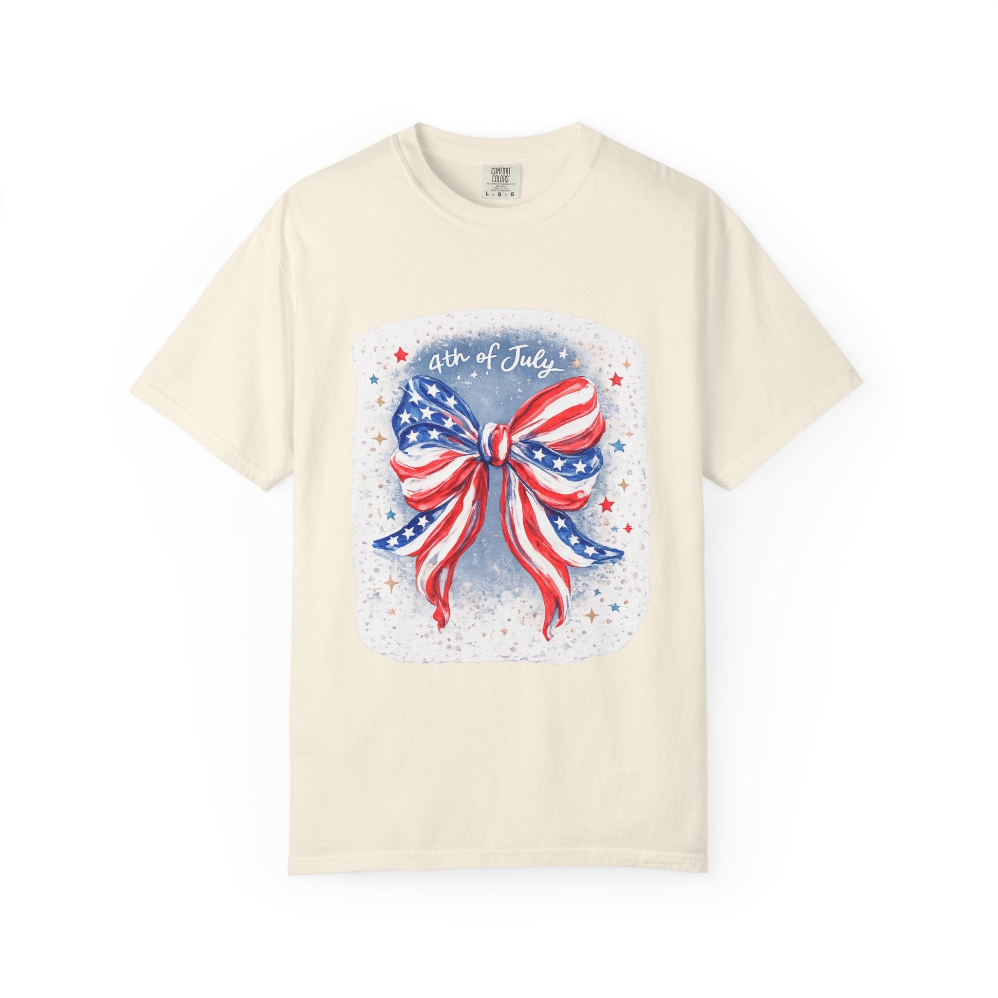 4th of July Stars & Stripes Bow T-Shirt