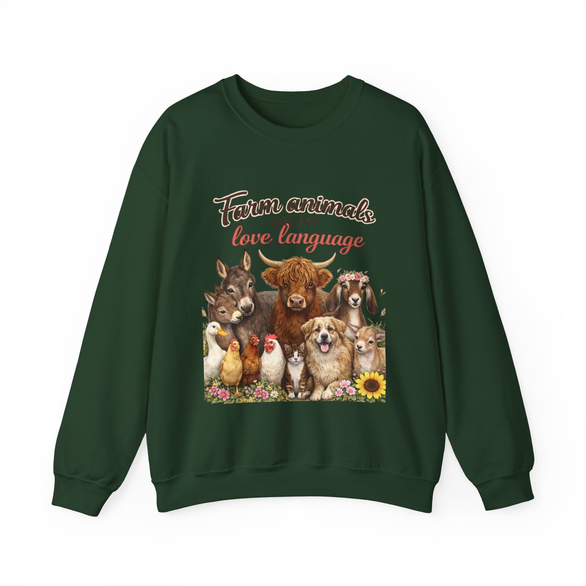 Farm Animals Are My Love Language Crewneck Sweatshirt