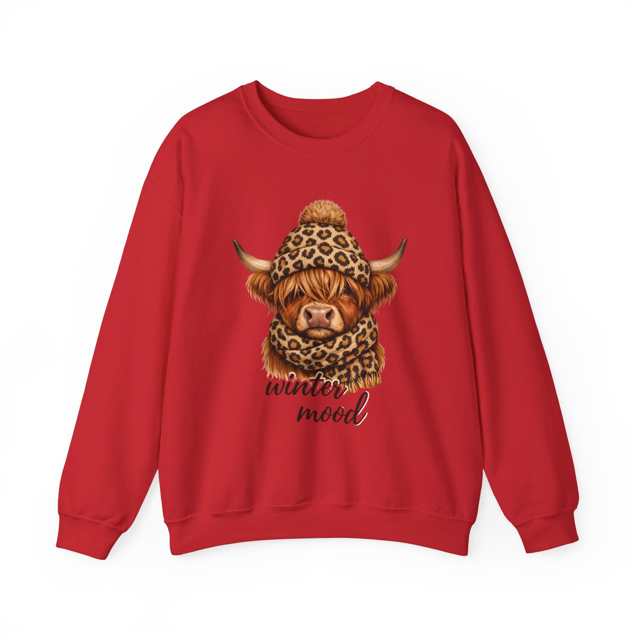 Sweatshirt — Winter Mood Highland Cow Cute Cozy Crewneck