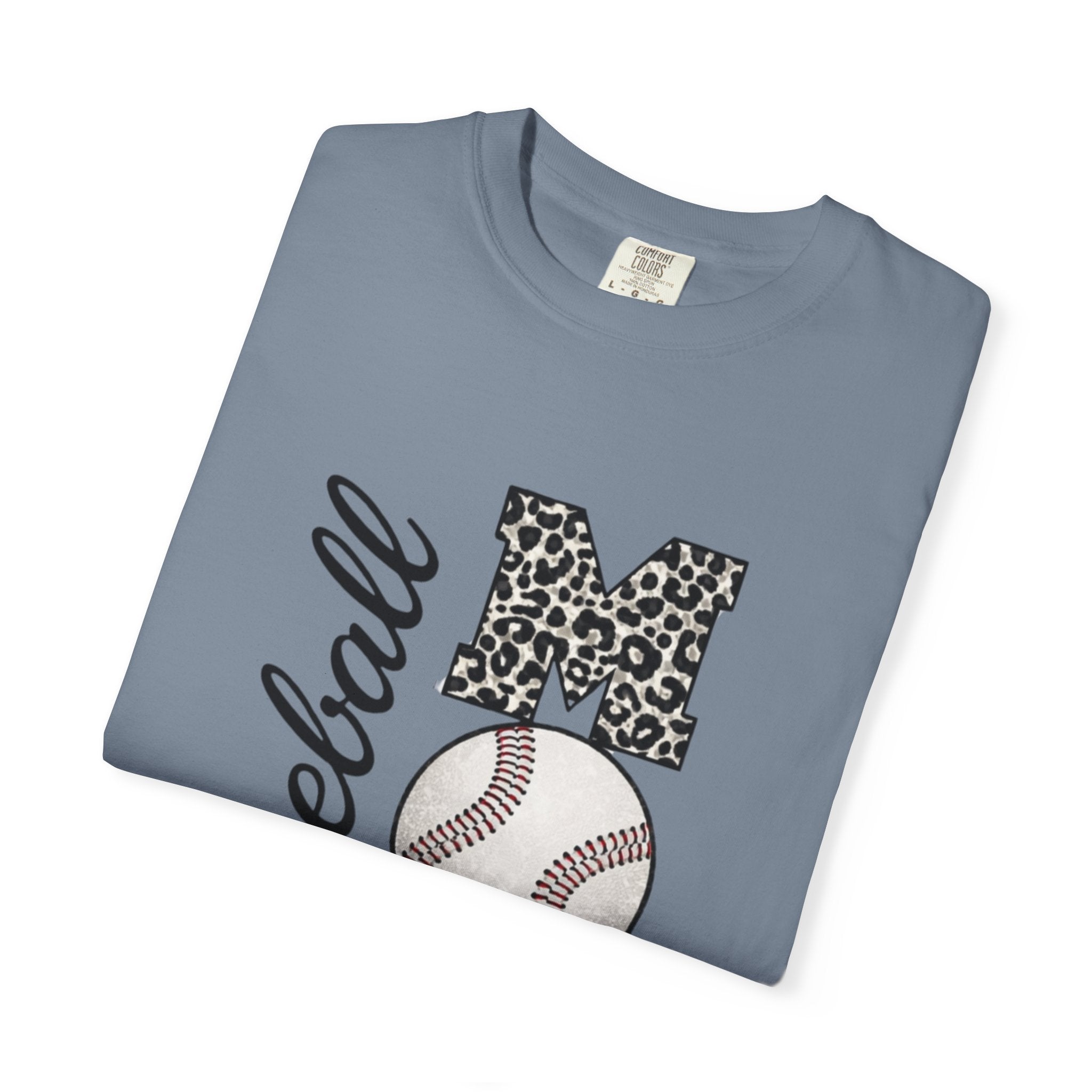 Baseball Mom Leopard Print T-Shirt — Baseball Mom Tee with Baseball Graphic