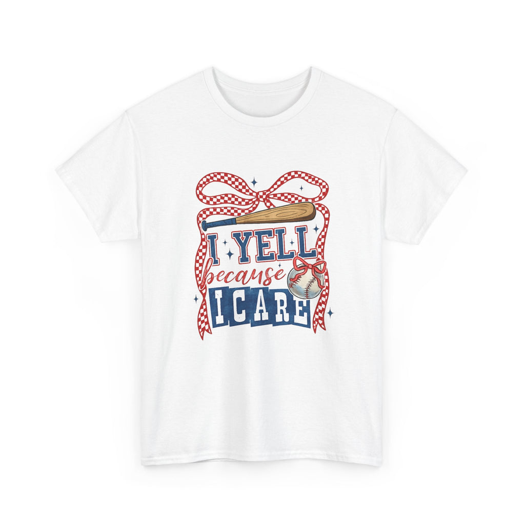 T-Shirt - I Yell Because I Care Patriotic Teacher Appreciation Tee