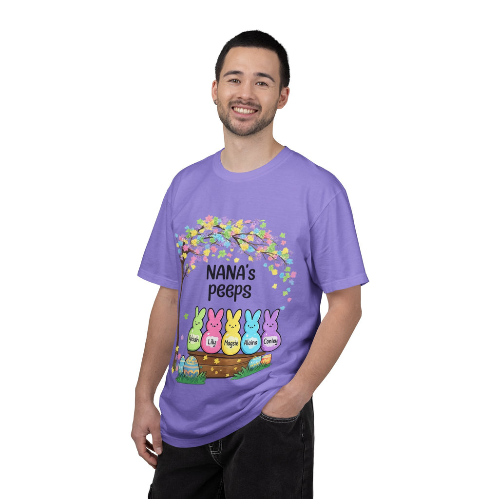 Nana's Peeps Easter T-Shirt — Personalized Grandma Bunny Family Tee