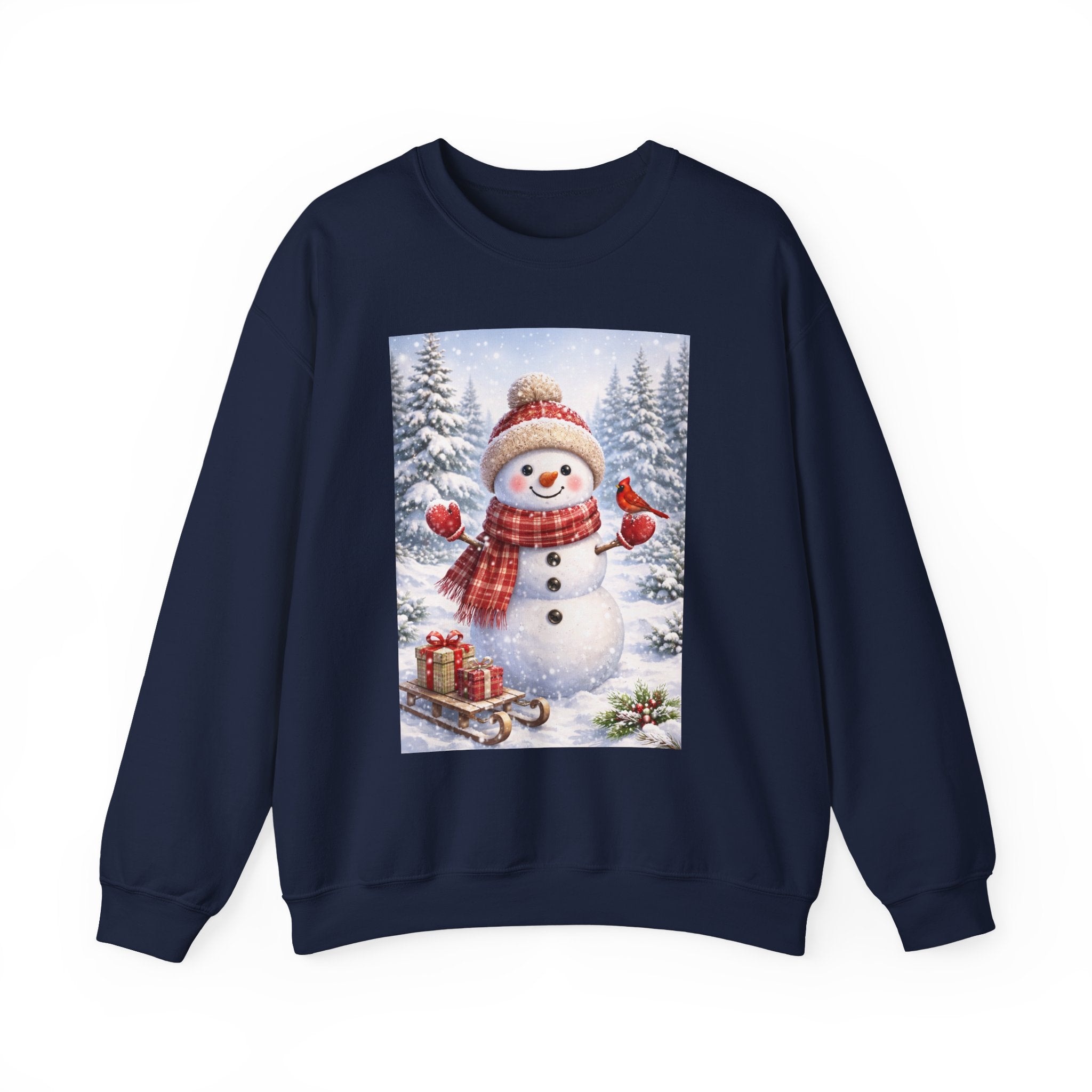 Snowman Christmas Sweatshirt — Festive Winter Holiday Crewneck