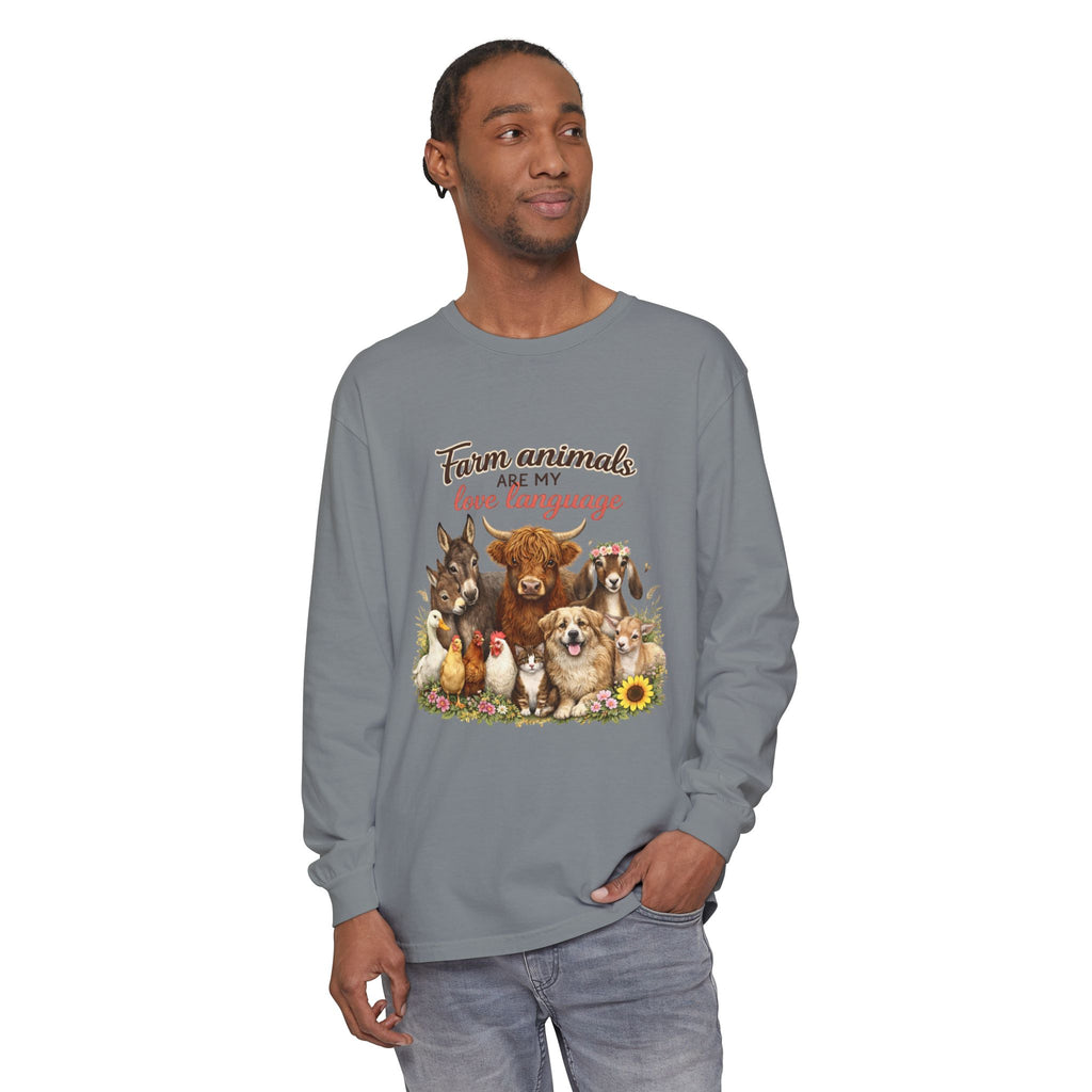 Farm Animals Are My Love Language Long Sleeve Tee