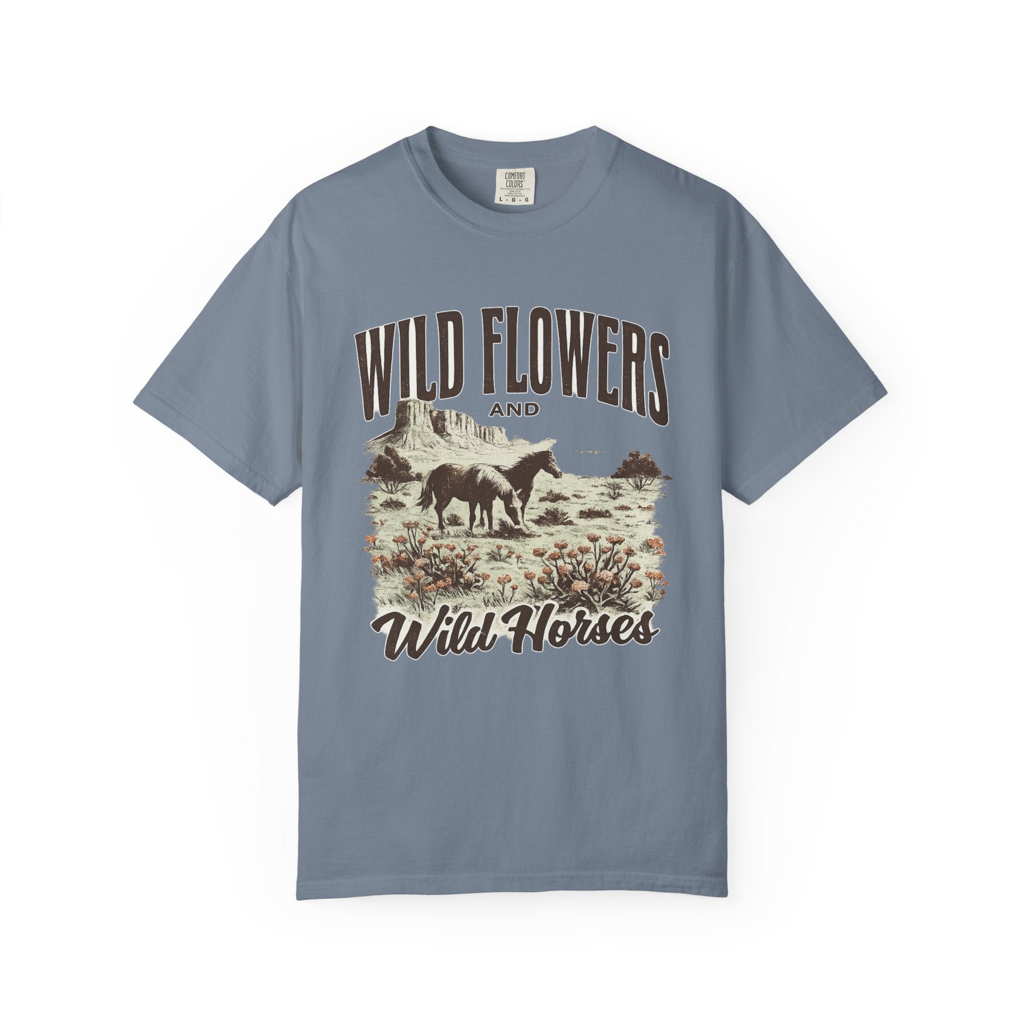 Wild Flowers and Wild Horses Graphic T-Shirt