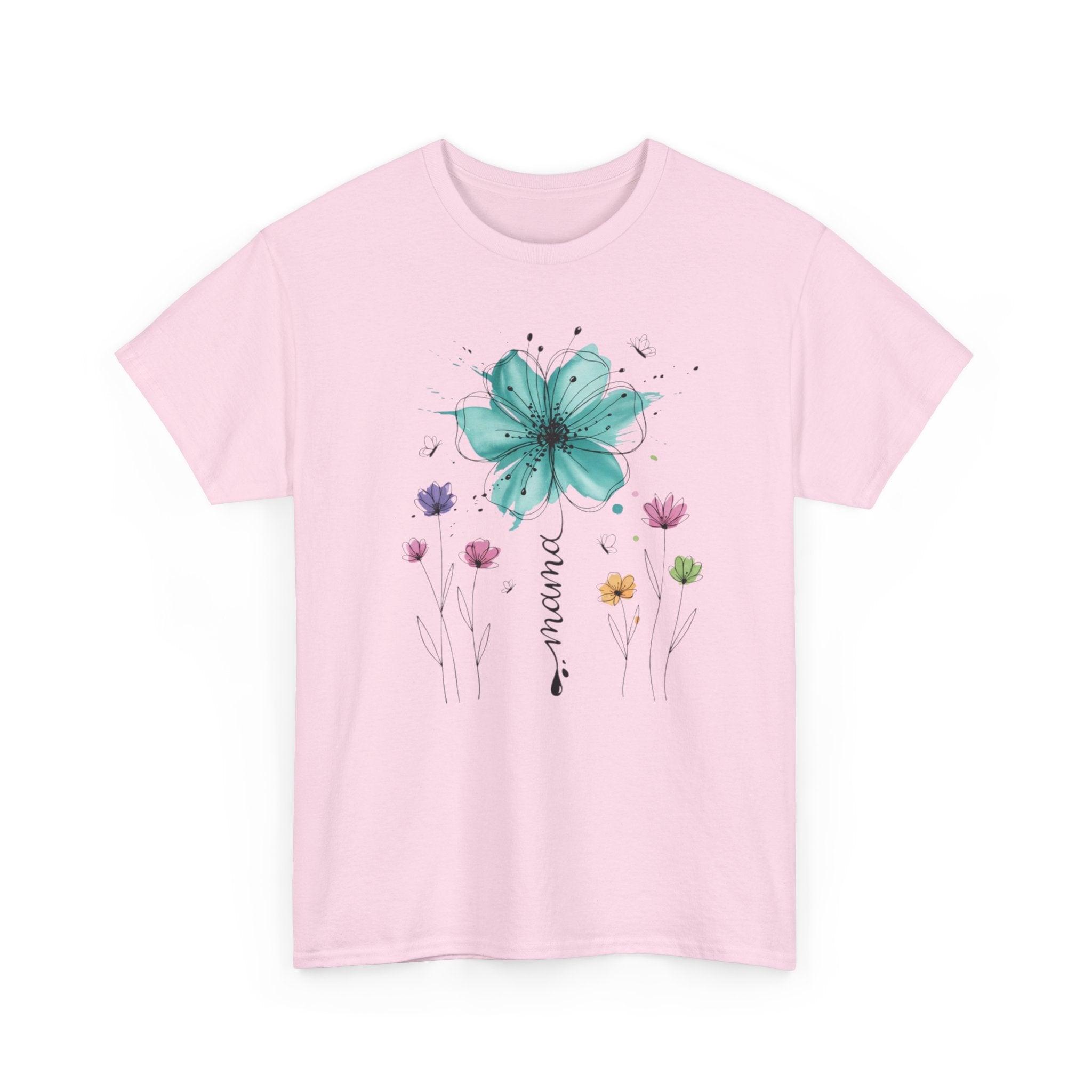 Mom Floral Watercolor Tee — 'mama' Flower Mother's Day Shirt