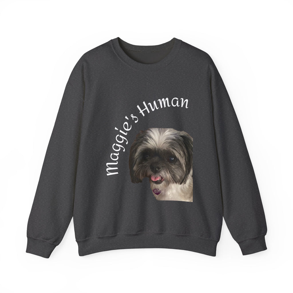 Pet Parent Sweatshirt — “Maggie’s Human” Personalized Dog Crewneck