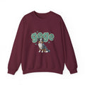 Crewneck Sweatshirt — Cute "gege" Design with Australian Shepherd Illustration