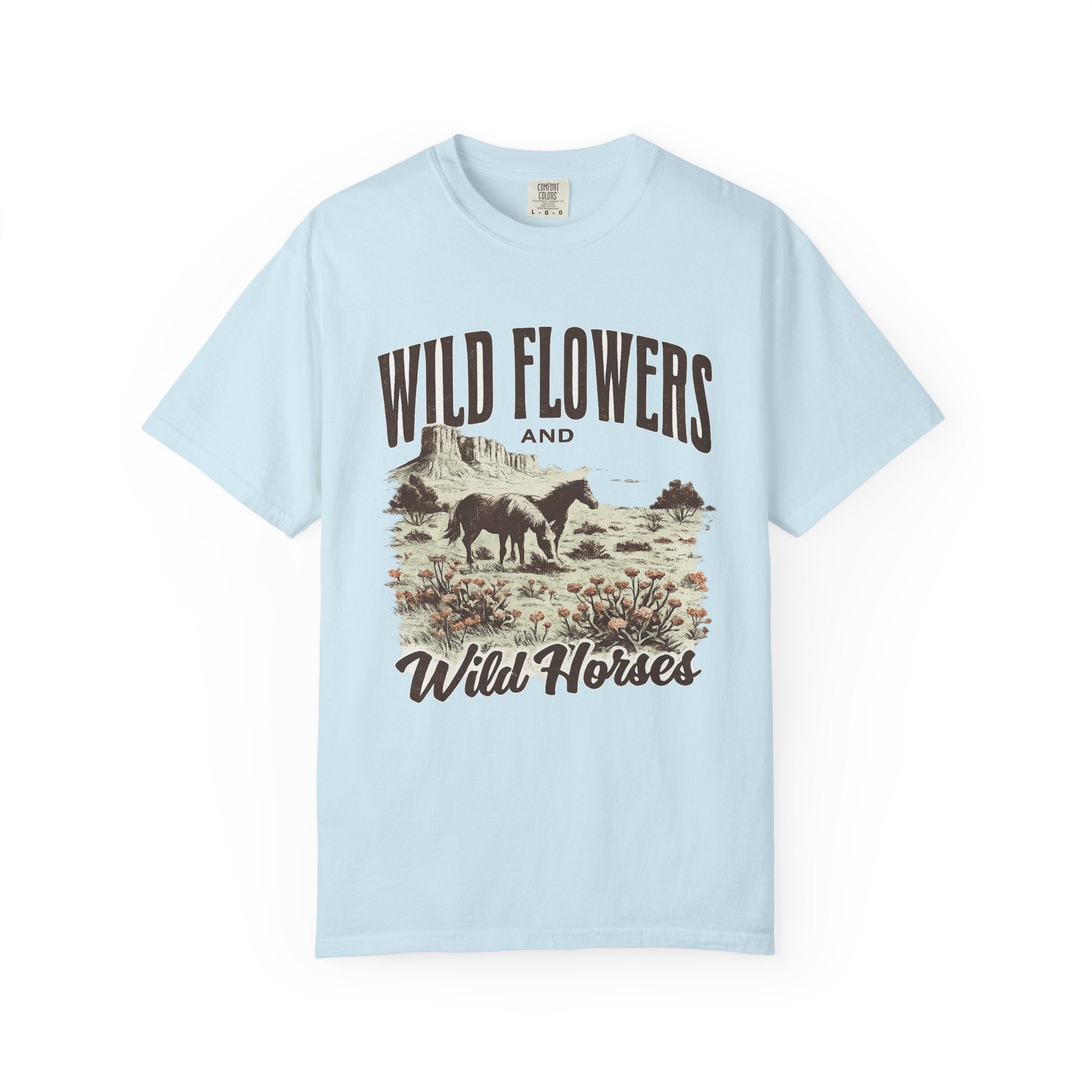 Wild Flowers and Wild Horses Graphic T-Shirt