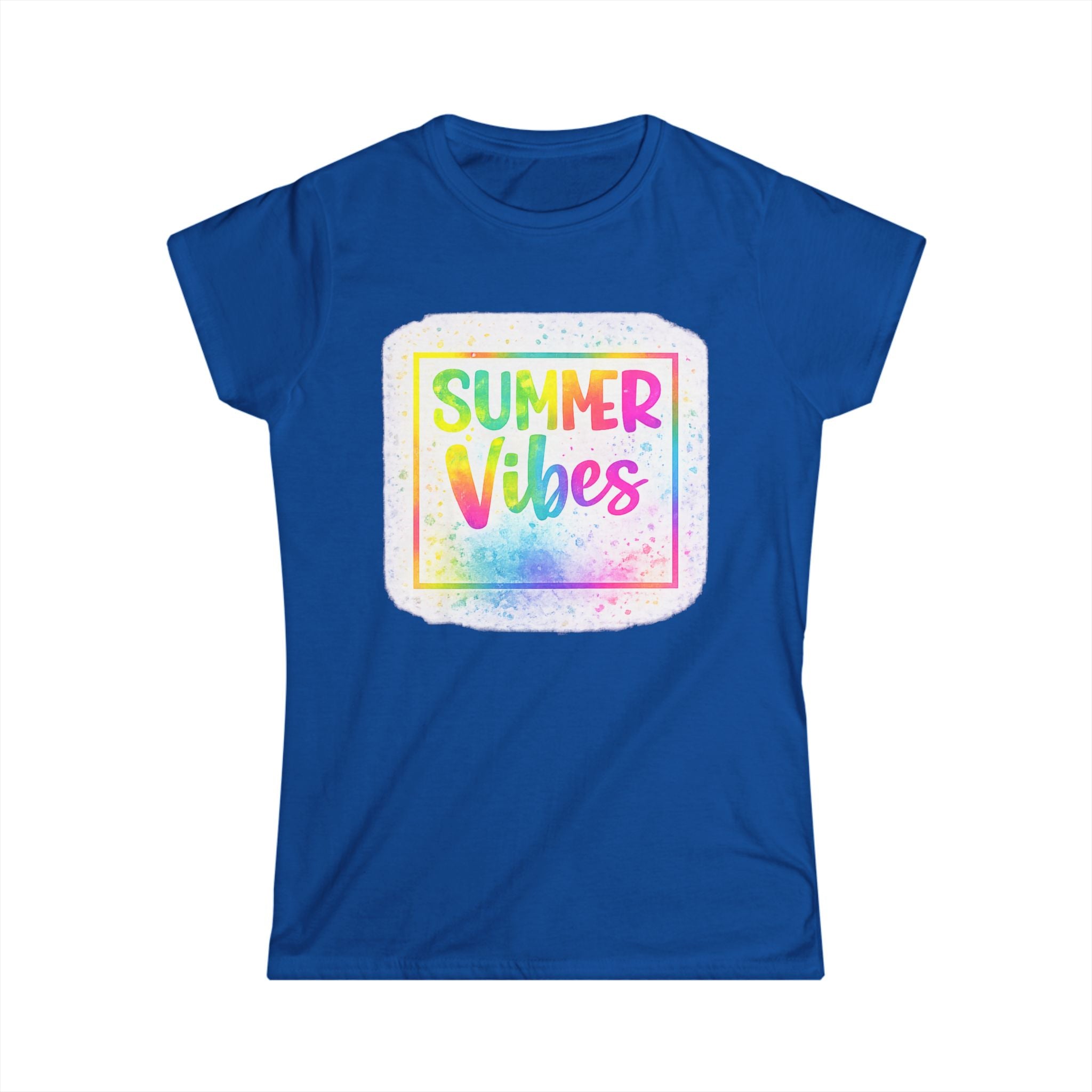 Summer Vibes Women's Tee — Colorful Rainbow Beach Shirt