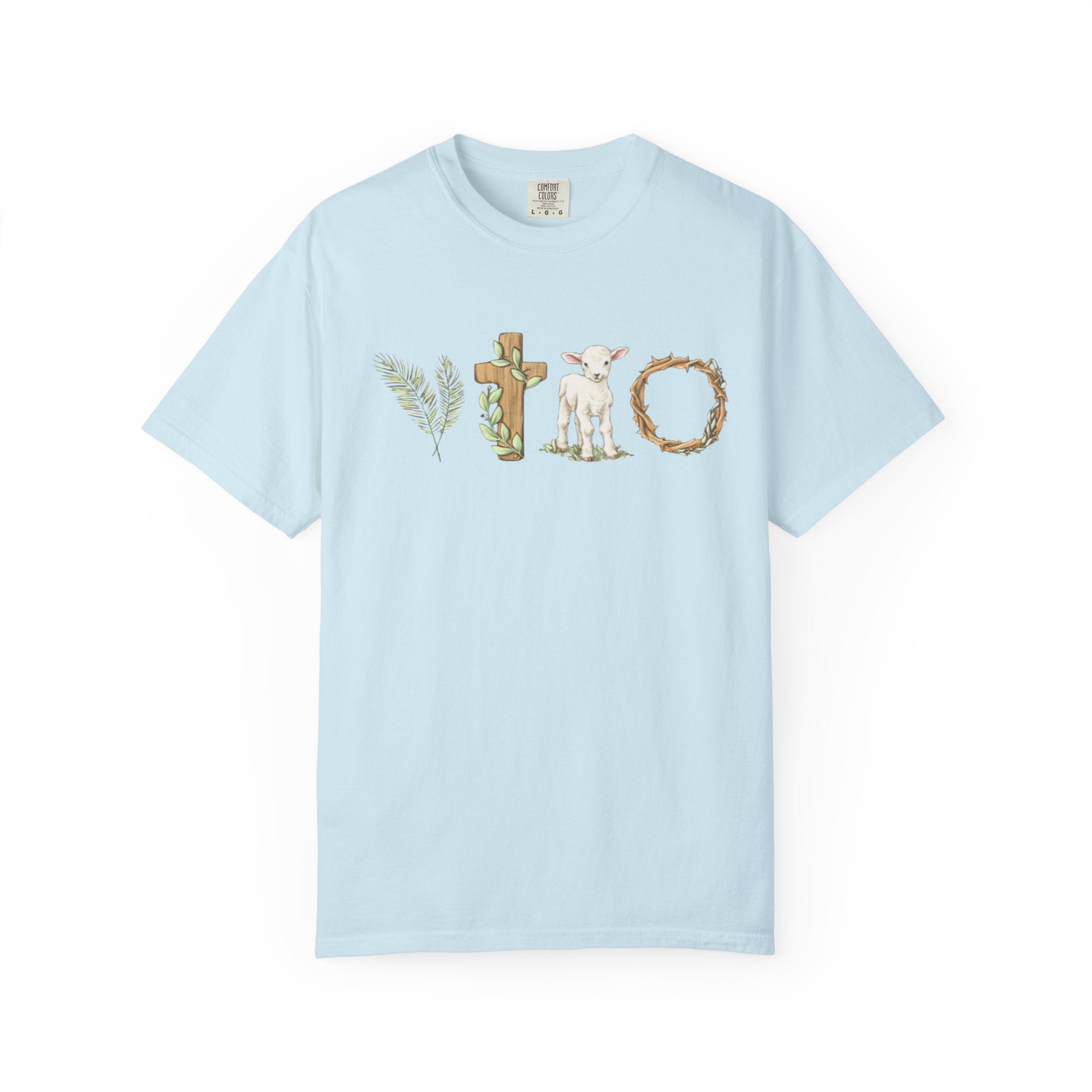 Easter Floral Cross & Lamb T-Shirt