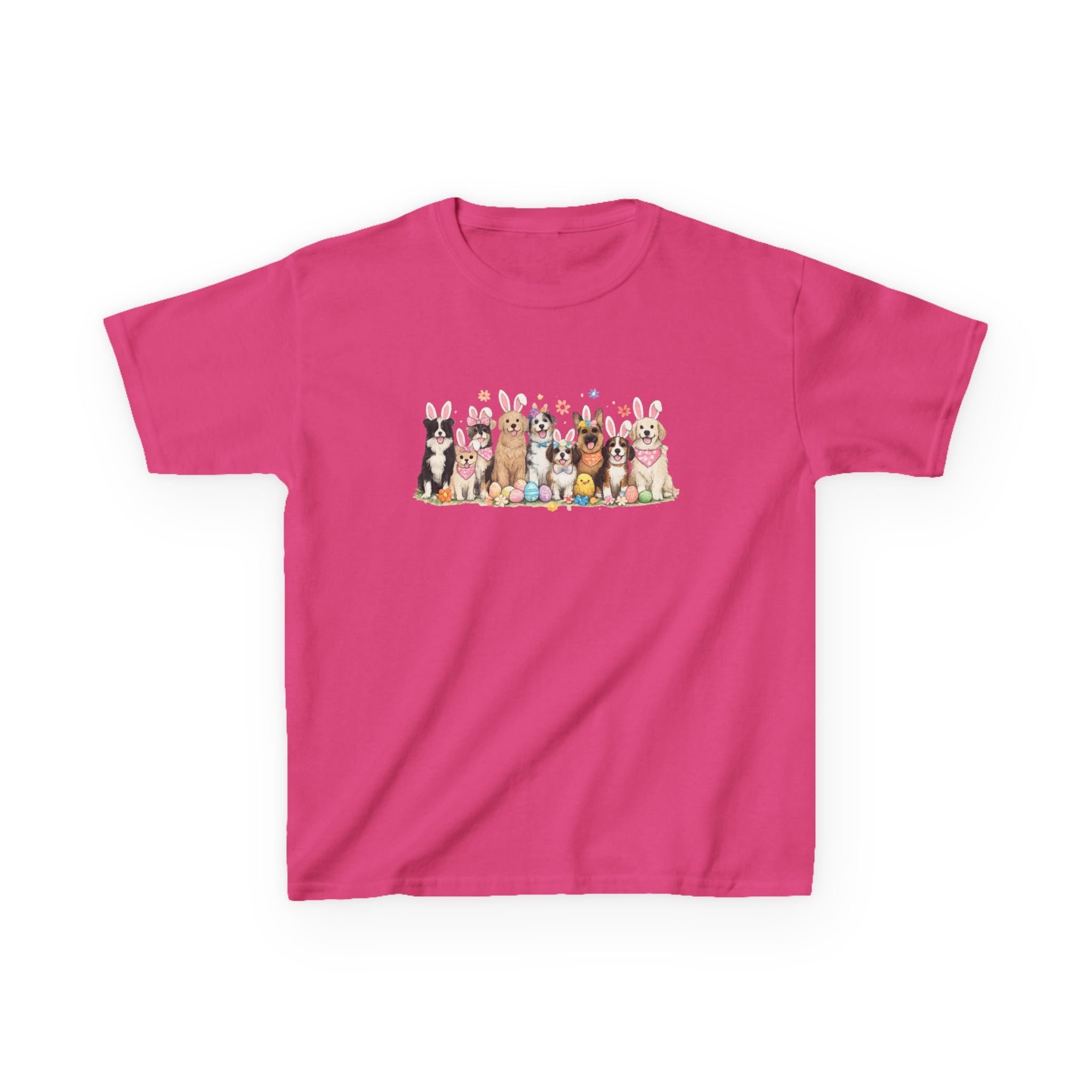 Kids Tee — Cute Row of Party Dogs Graphic