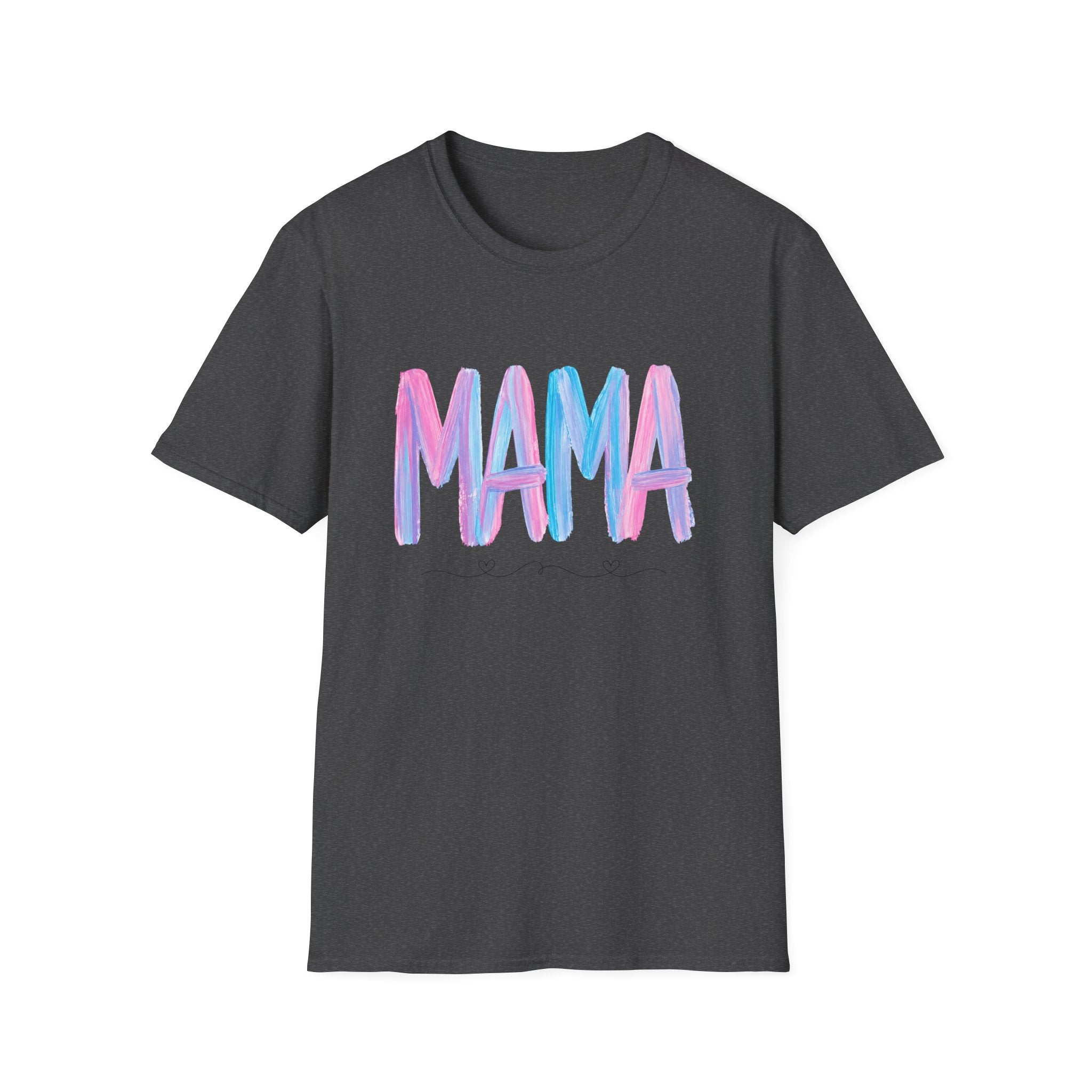 Mama Brushstroke T‑Shirt — Pastel Watercolor Mom Tee for Mother’s Day