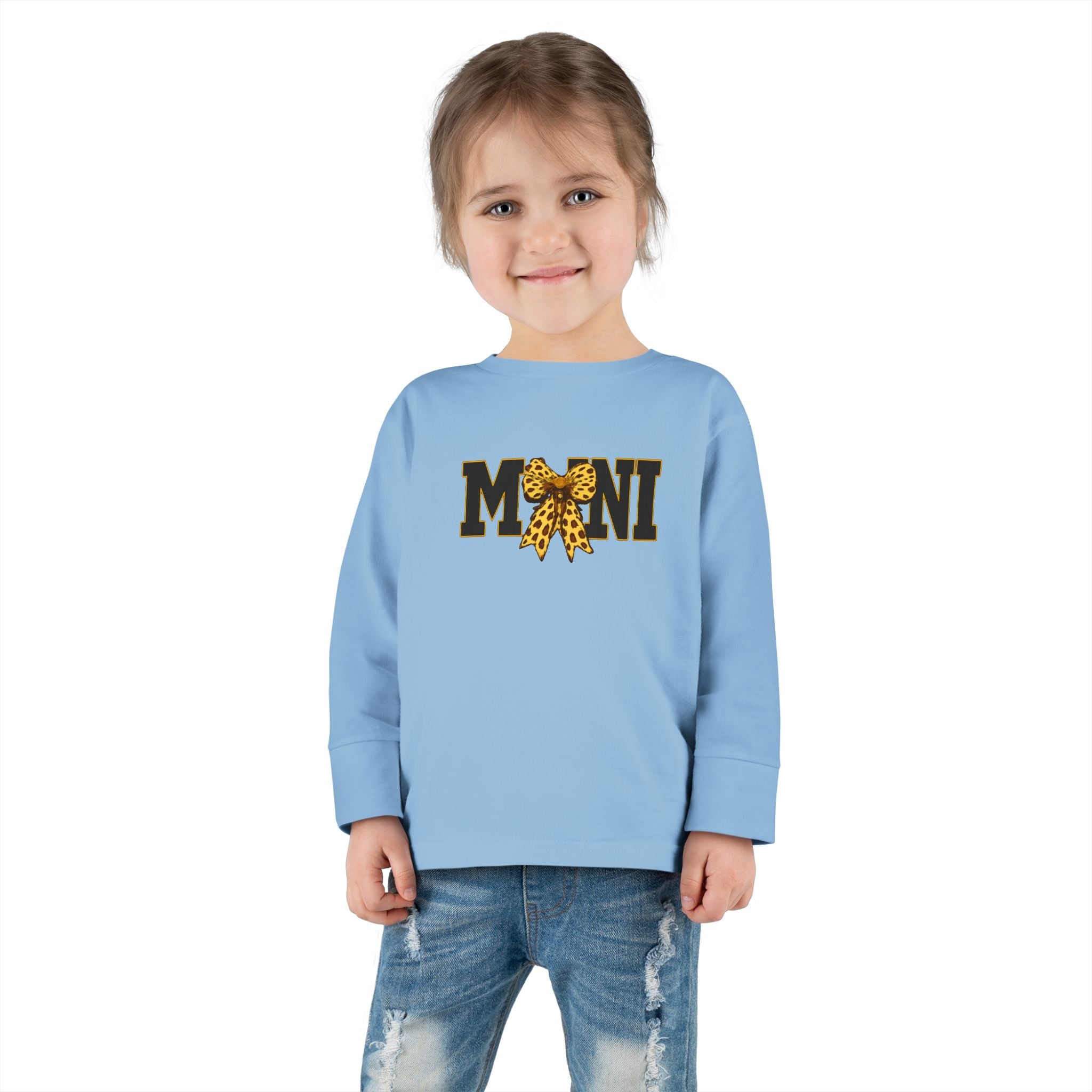 Mini Leopard Bow Toddler Long Sleeve Tee