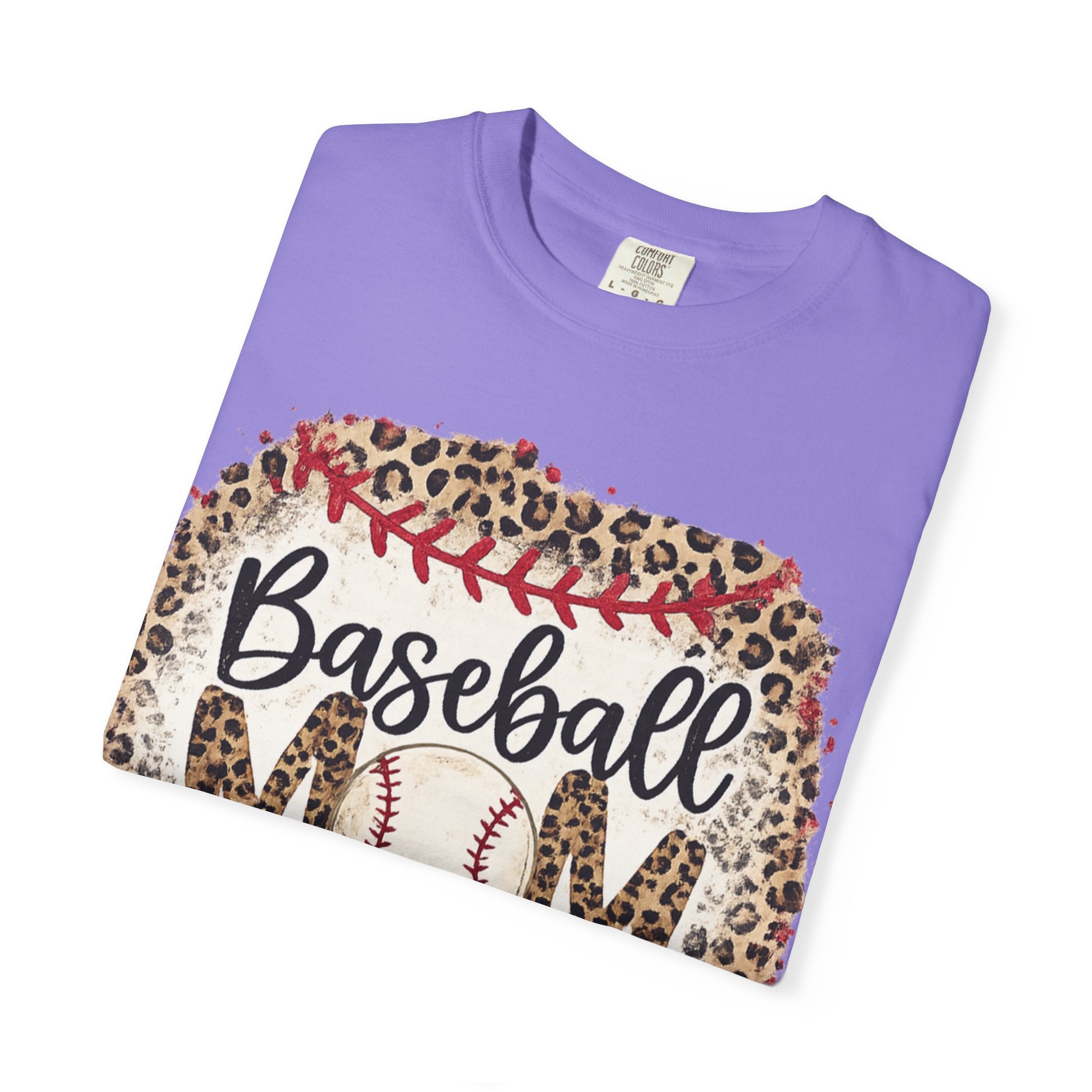 Baseball Mom Leopard Print T-Shirt