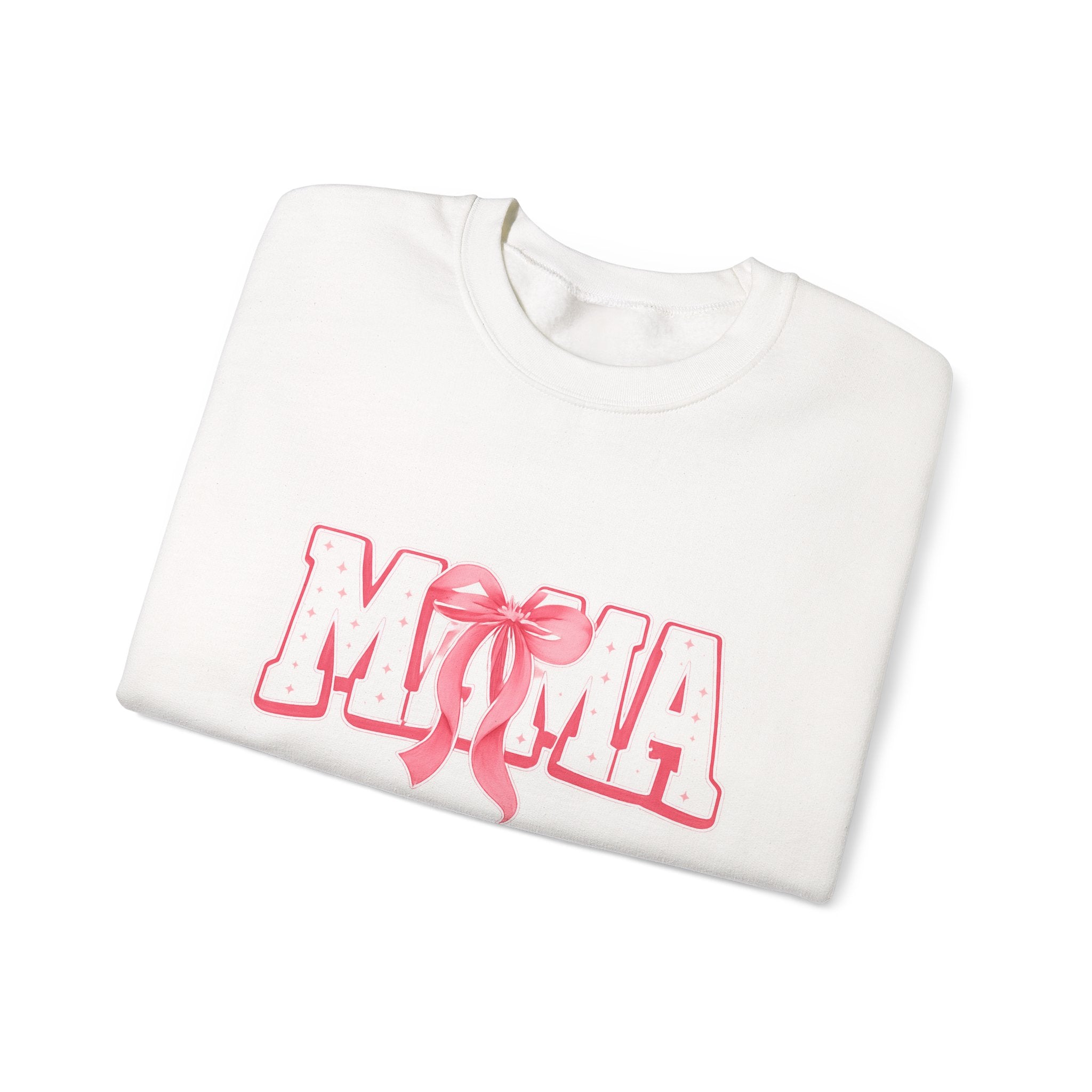 Mama Crewneck Sweatshirt — Pink Ribbon Graphic Mother's Day Pullover