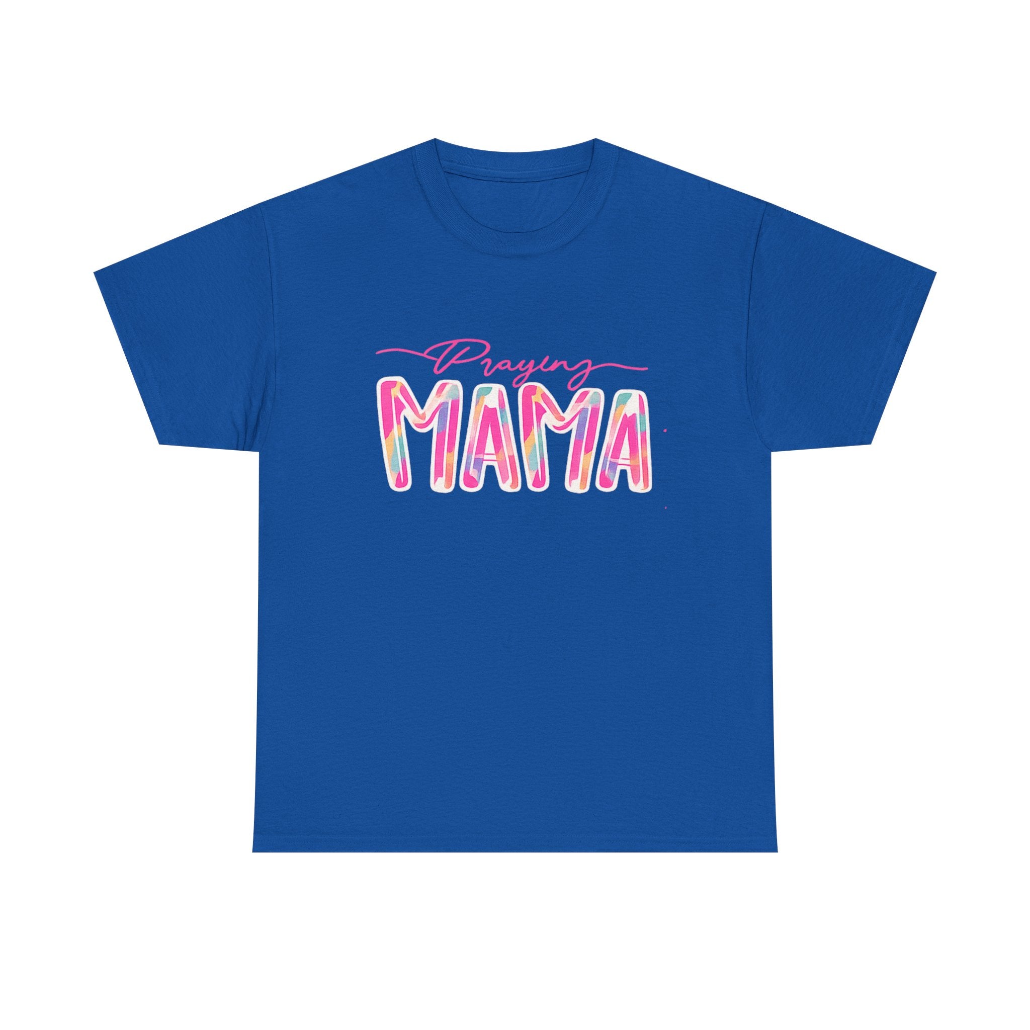 Praying Mama T-Shirt — Floral Church Graphic Tee for Christian Moms