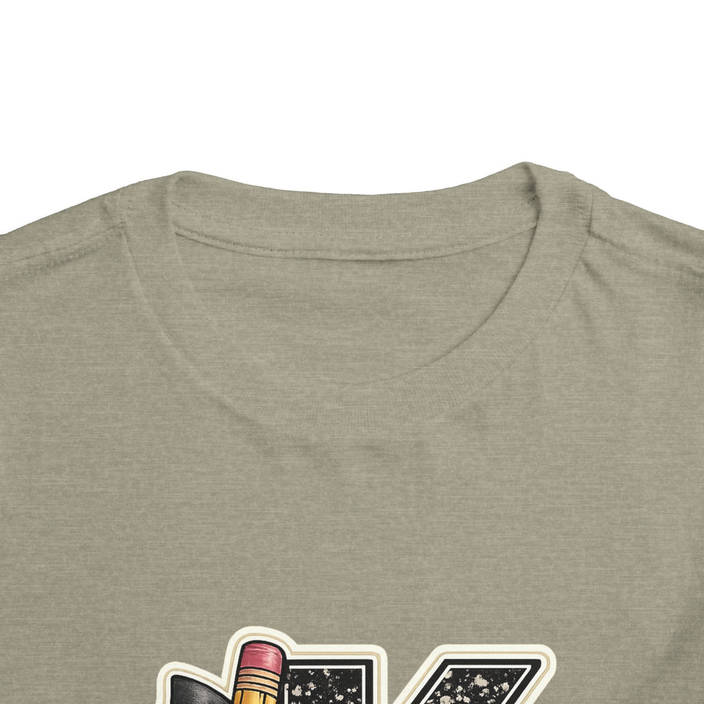 Kids' Letter K Pencil Tee — Monogram Toddler Short Sleeve Shirt