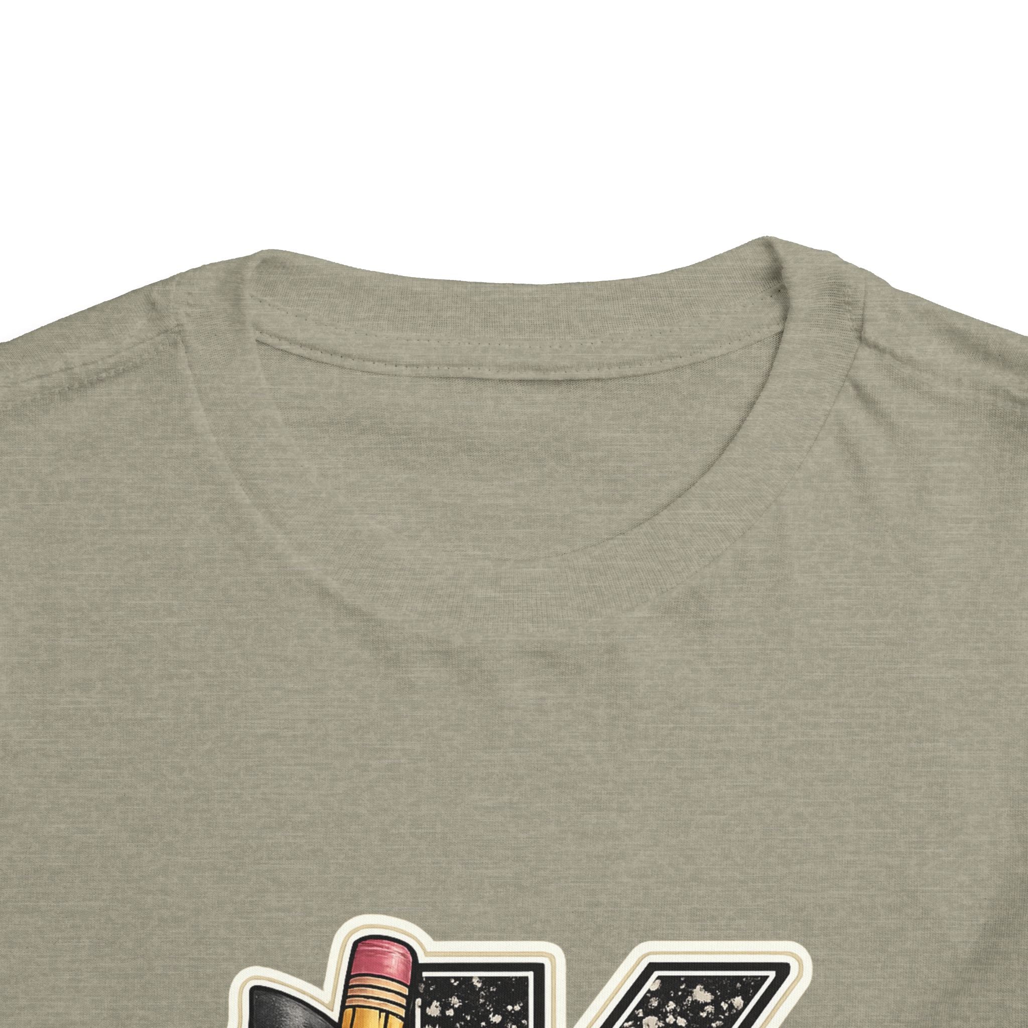 Kids' Letter K Pencil Tee — Monogram Toddler Short Sleeve Shirt