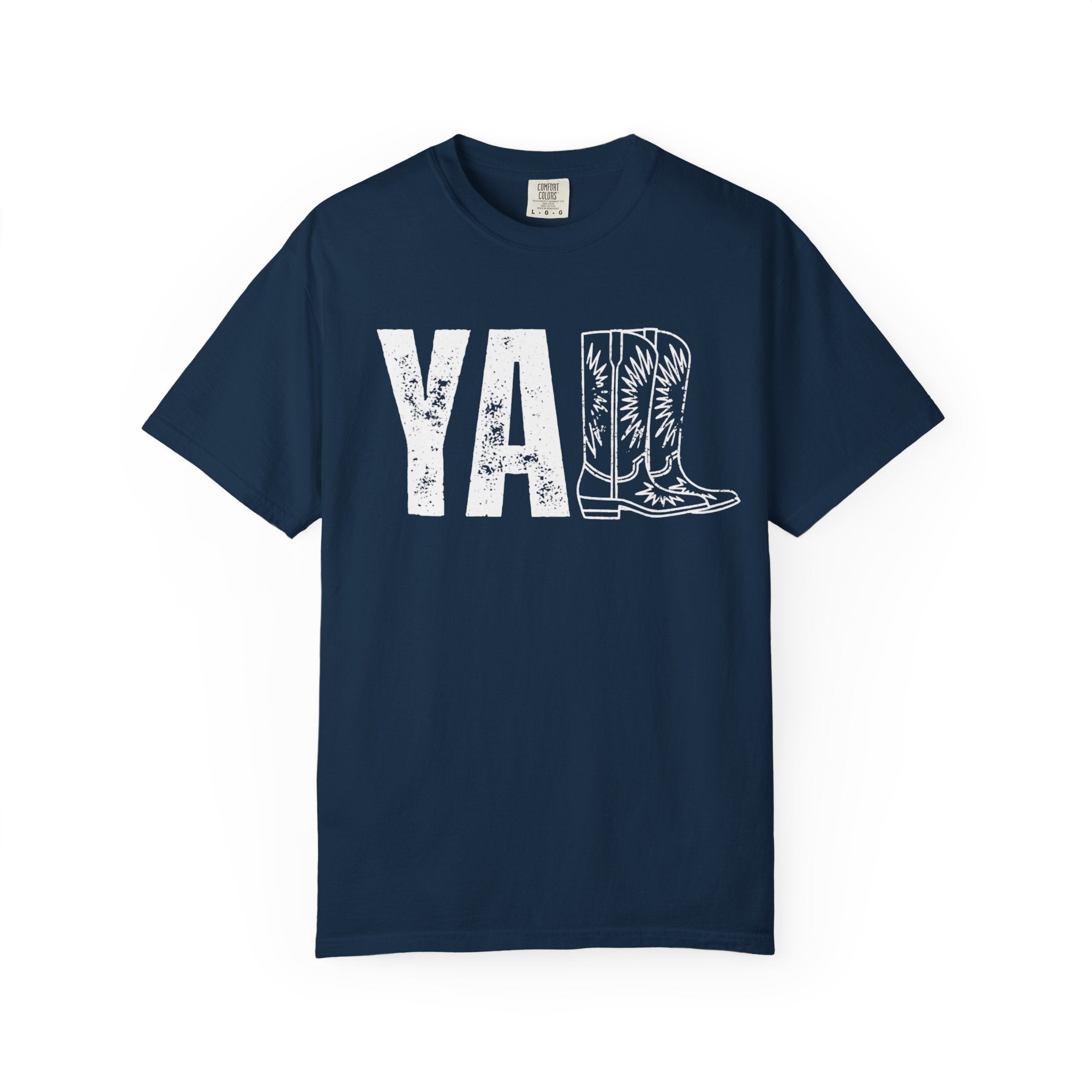 YA Boot Graphic T-Shirt — Distressed Cowboy Boots Tee