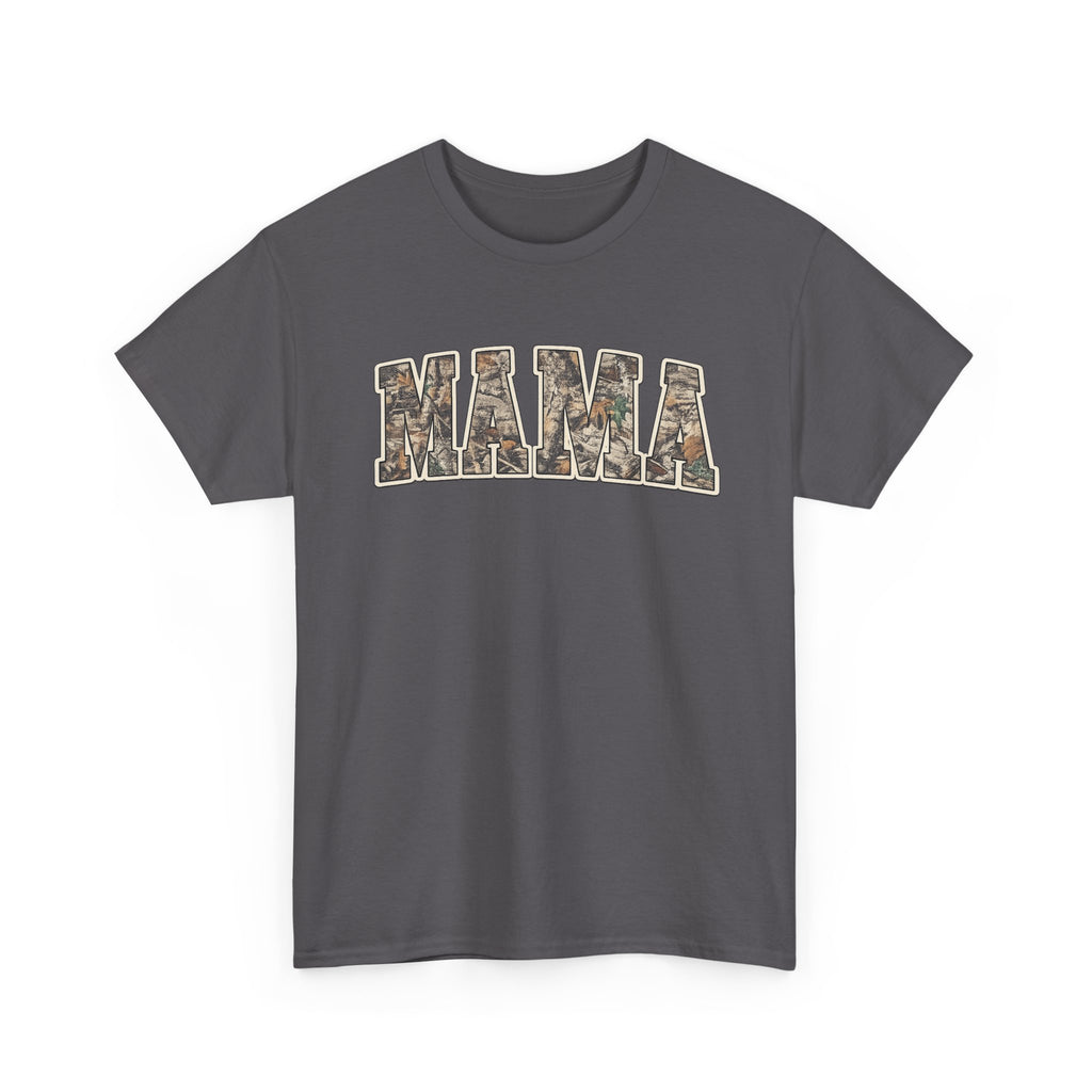 Mama Camo T-Shirt — Rustic Camouflage 'MAMA' Graphic Tee for Moms