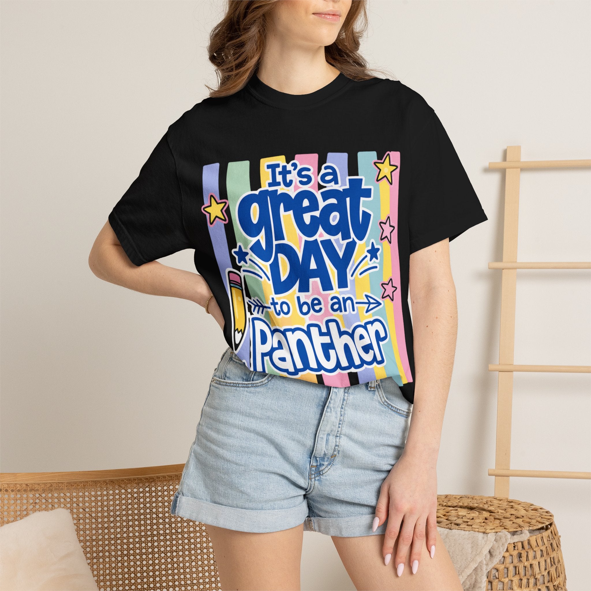 It’s a Great Day to Be a Panther T-Shirt — Cute Retro School Spirit Tee