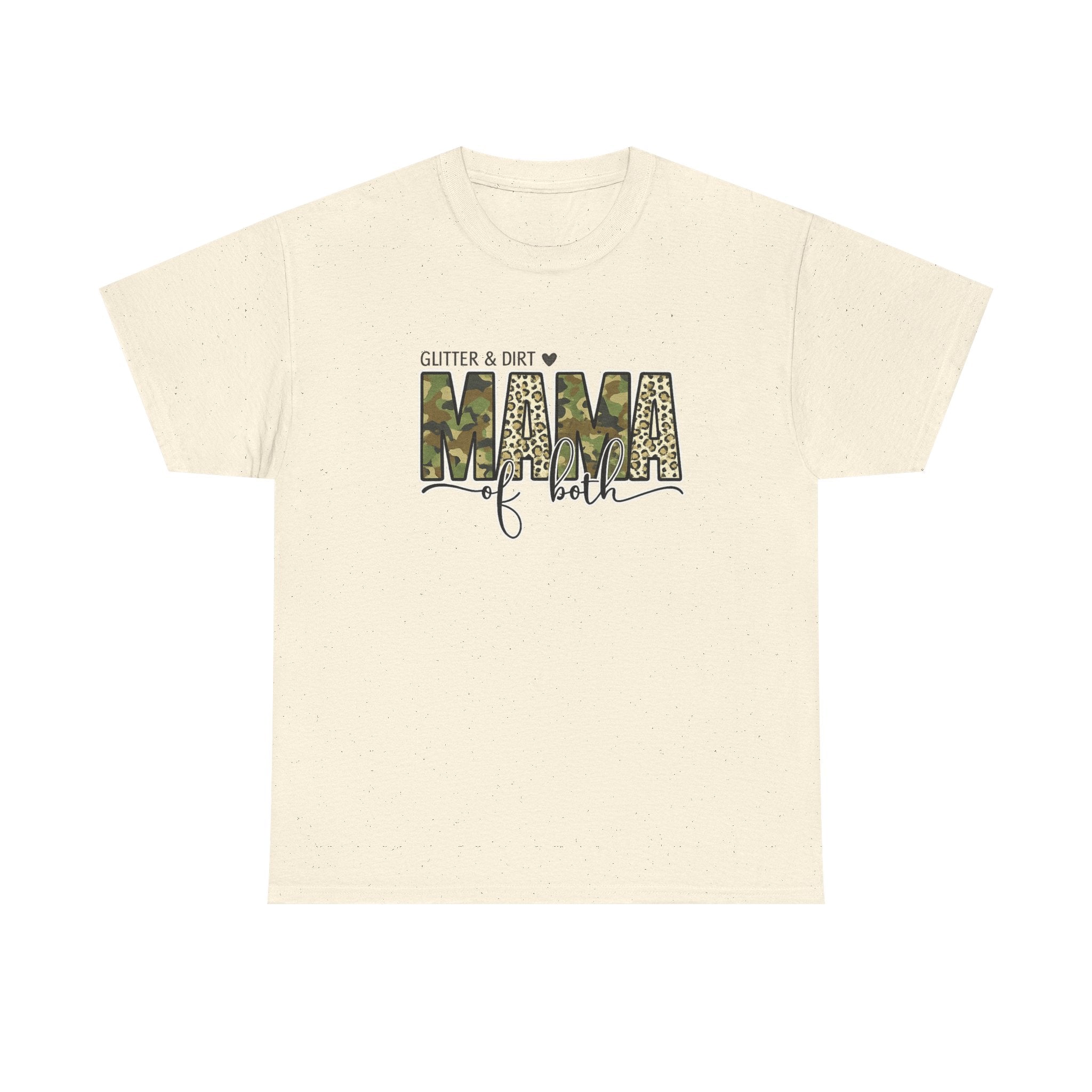 Mama of Both Tee – Glitter & Grit Camo Mom Shirt