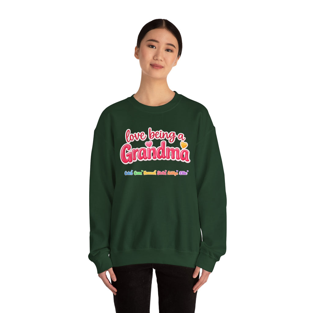 Grandma Crewneck Sweatshirt - "Love Being a Grandma" Cozy Gift