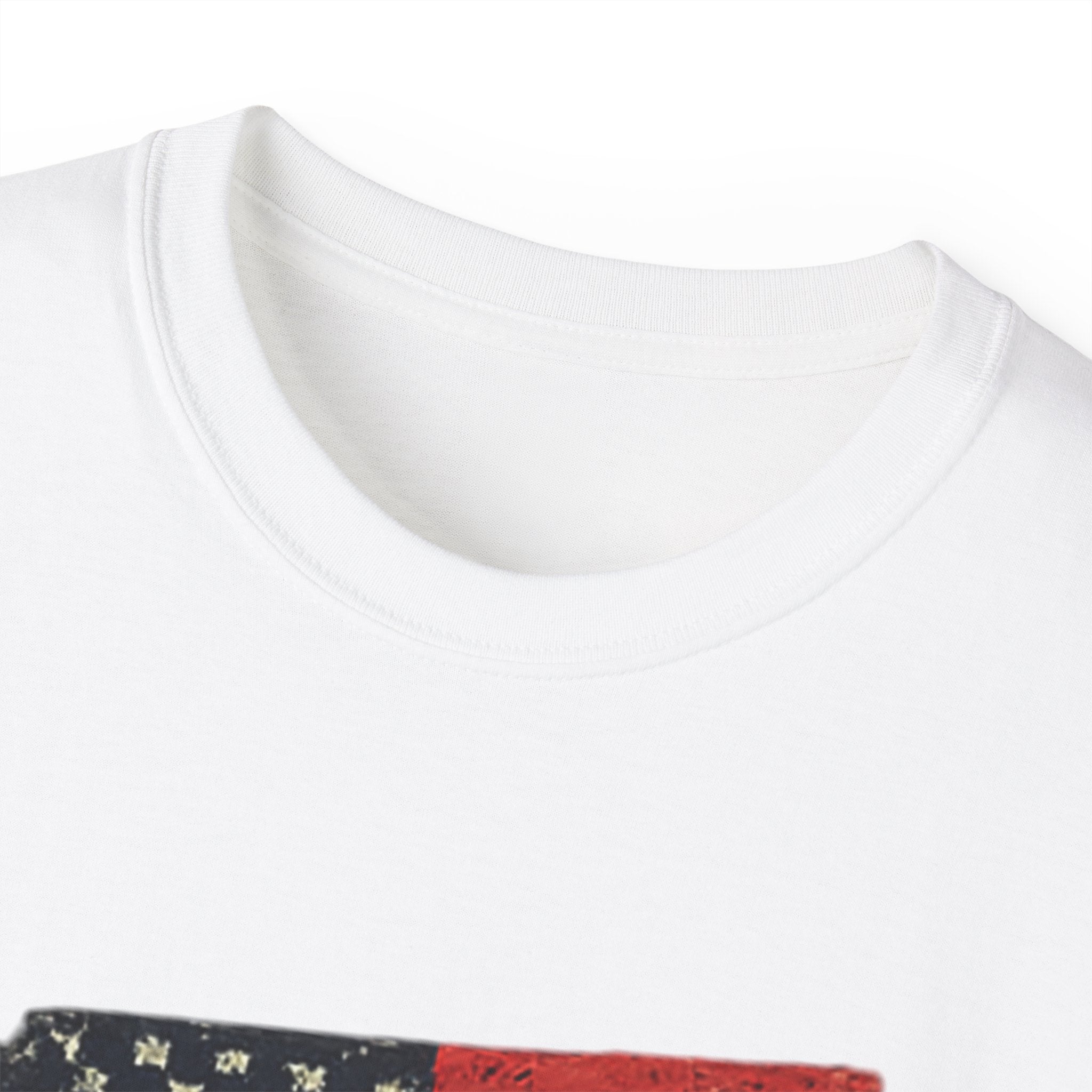 Patriotic Dad T-Shirt – Vintage American Flag 'DAD' Tee for Father’s Day