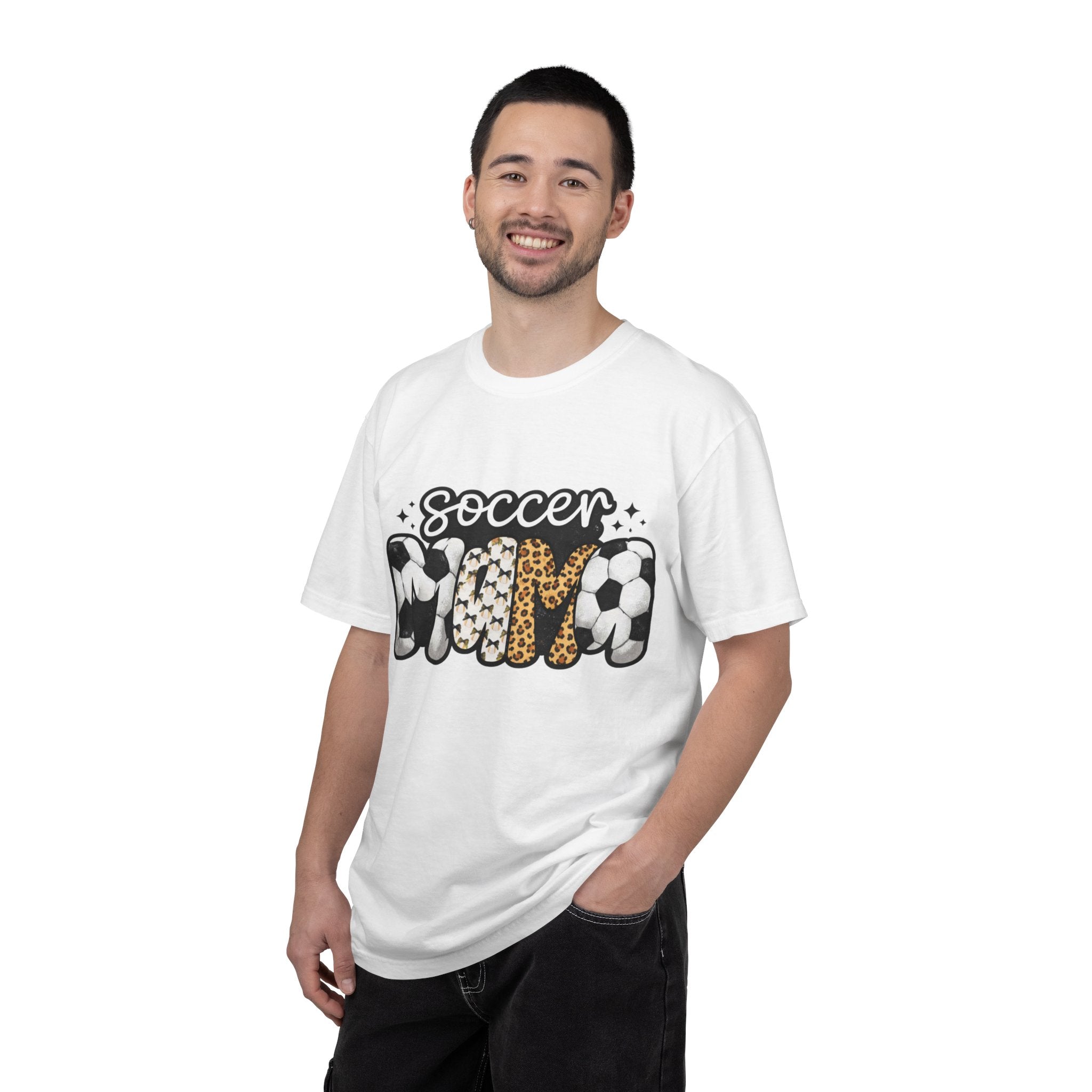 Soccer Mom T-Shirt — Leopard & Ball Graphic Tee for Soccer Moms