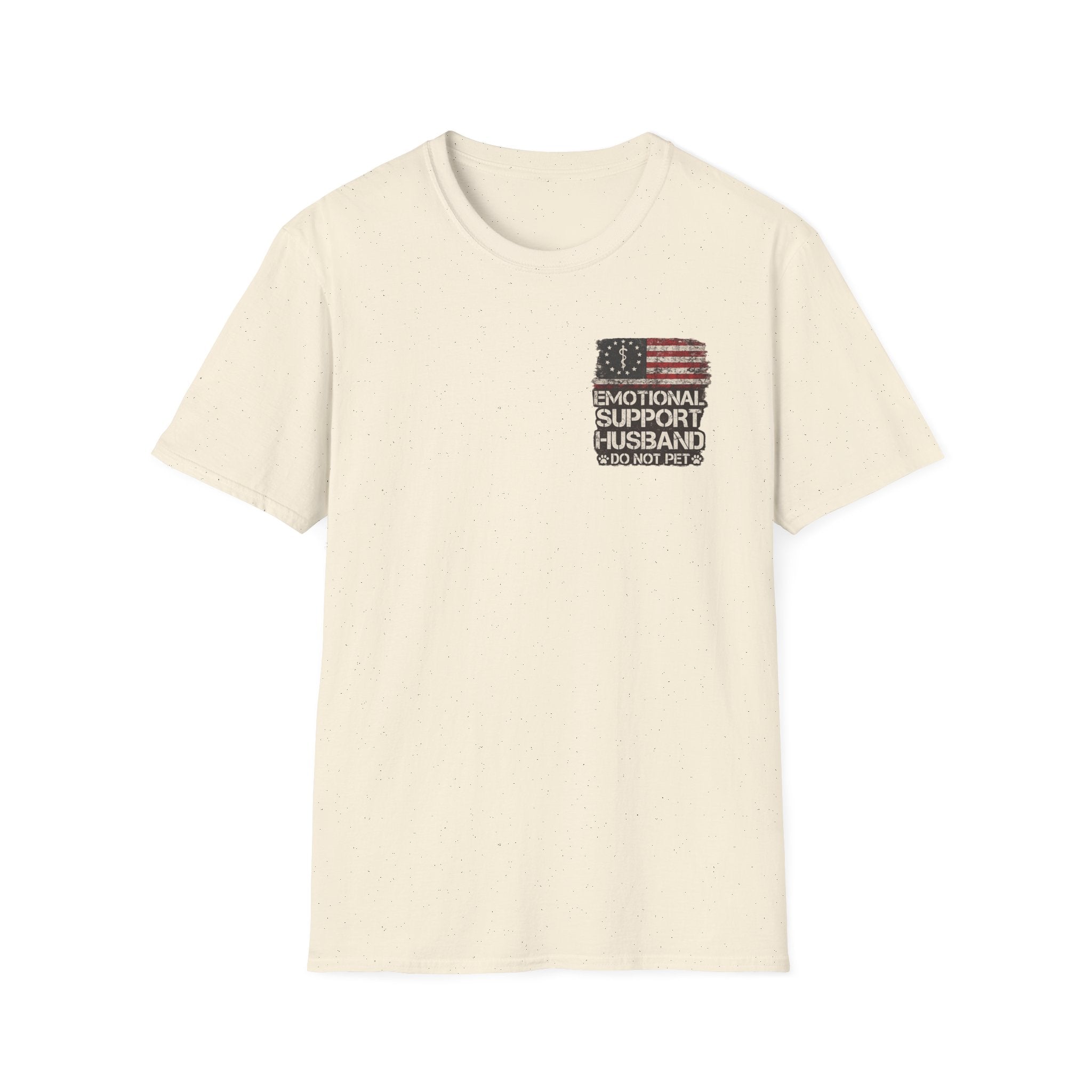Emotional Support Husband T-Shirt — Patriotic "Do Not Pet" Graphic Tee