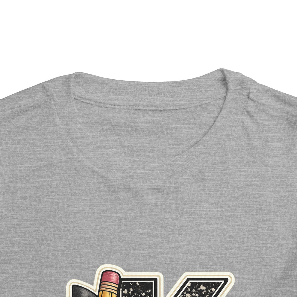 Kids' Letter K Pencil Tee — Monogram Toddler Short Sleeve Shirt