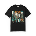Western Music Icons T-Shirt — Rustic Guitar, Boots & Hat Graphic Tee
