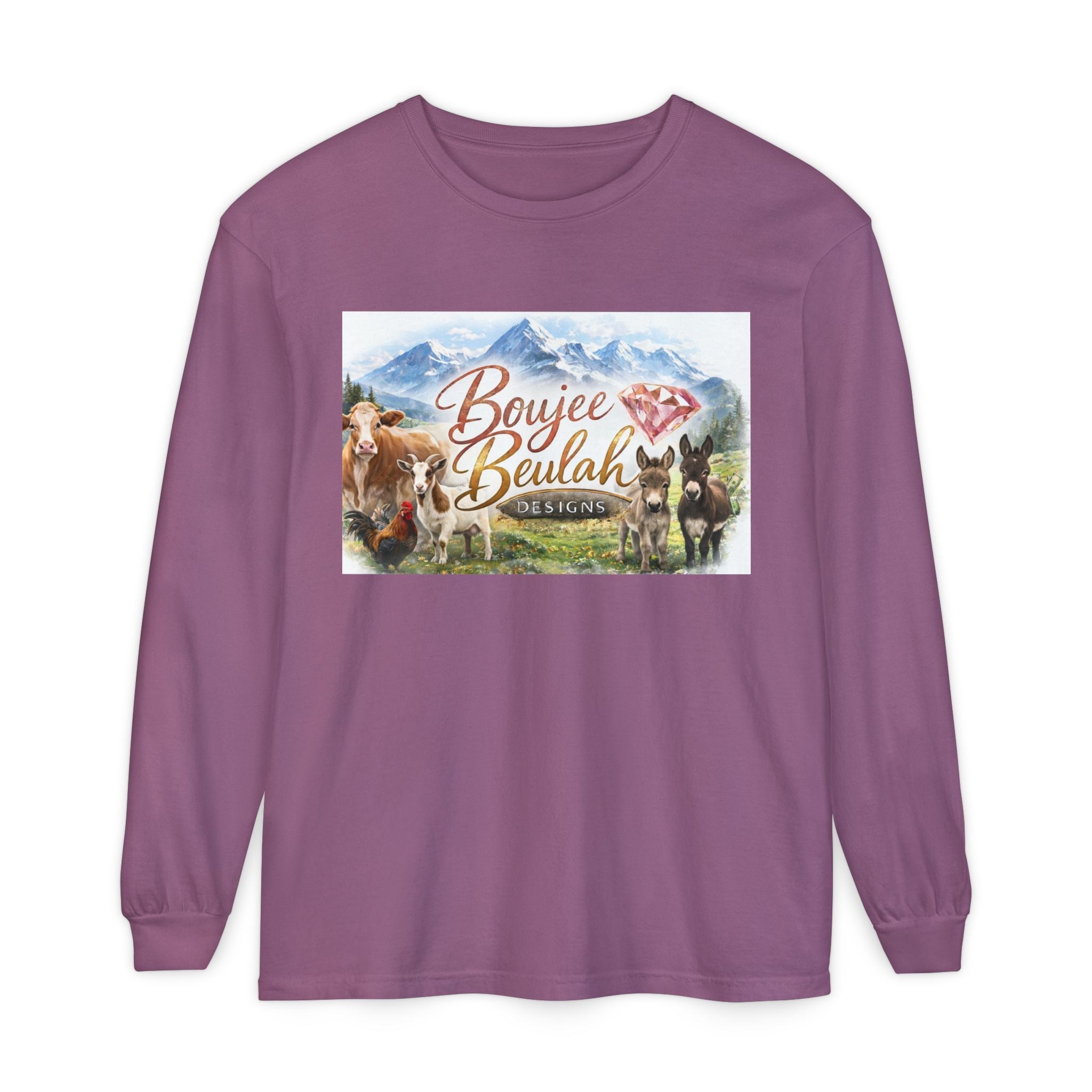 Boujee Beulah Farm Crew Long Sleeve T-Shirt