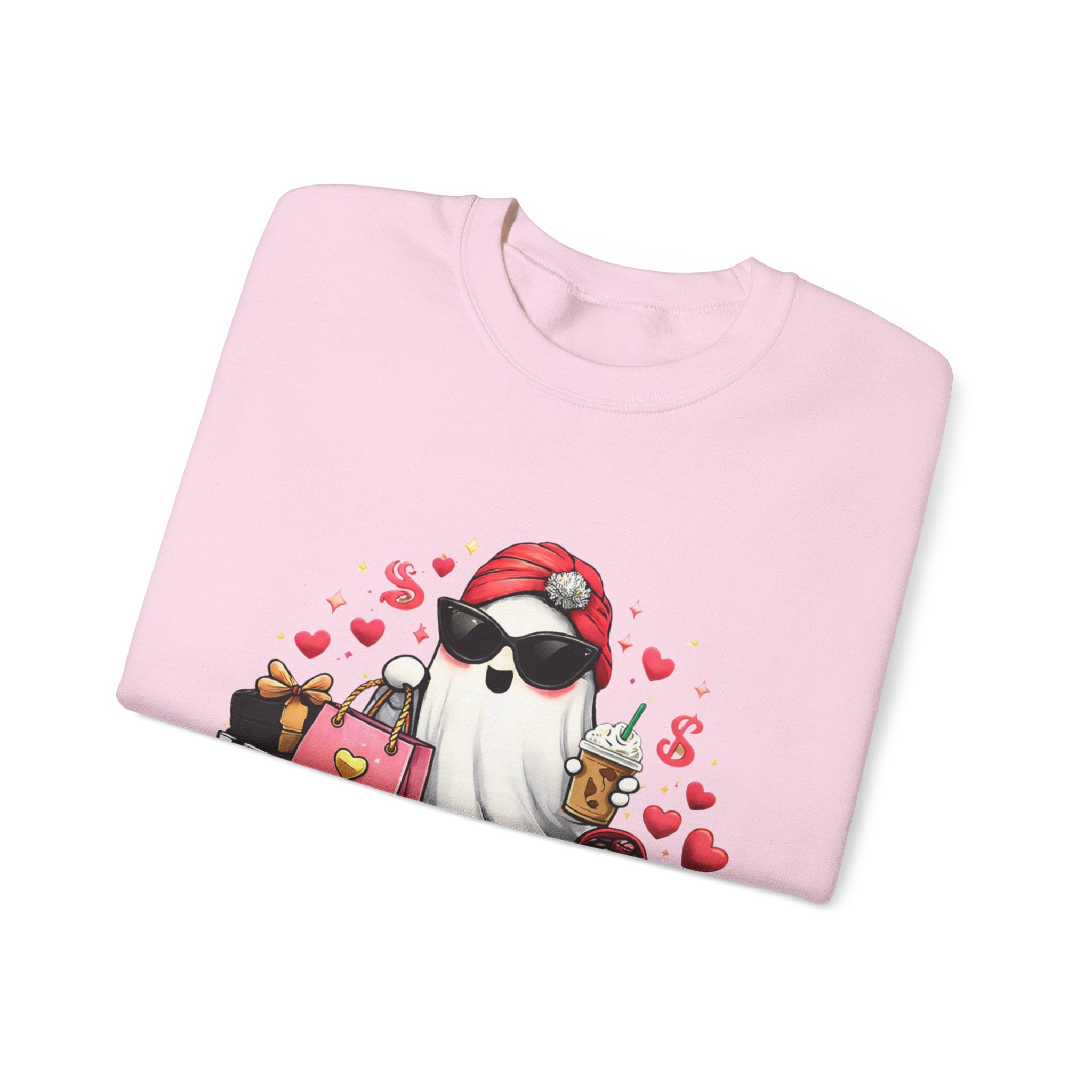 Valentine Boo Tee Sweatshirt — Cute Ghost Valentine Graphic Crewneck
