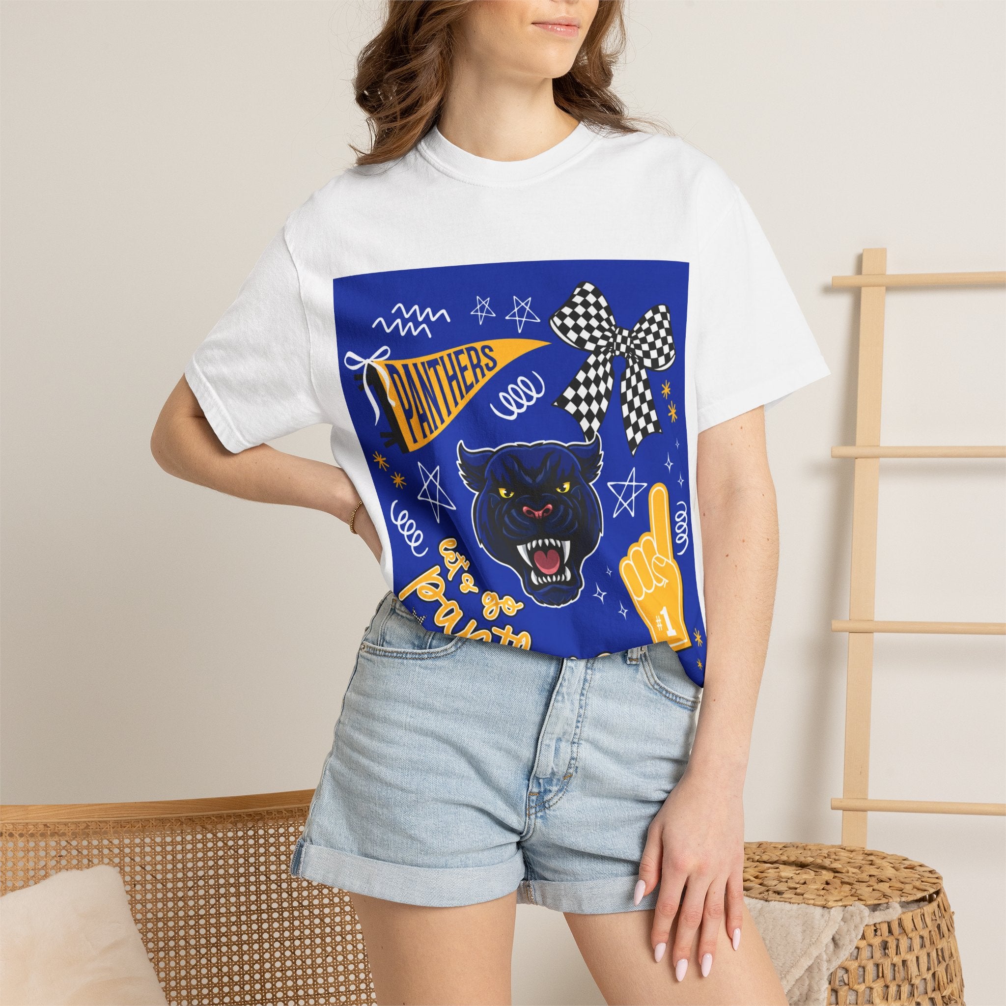 Panthers Cheer Graphic T-Shirt — School Spirit Fan Tee