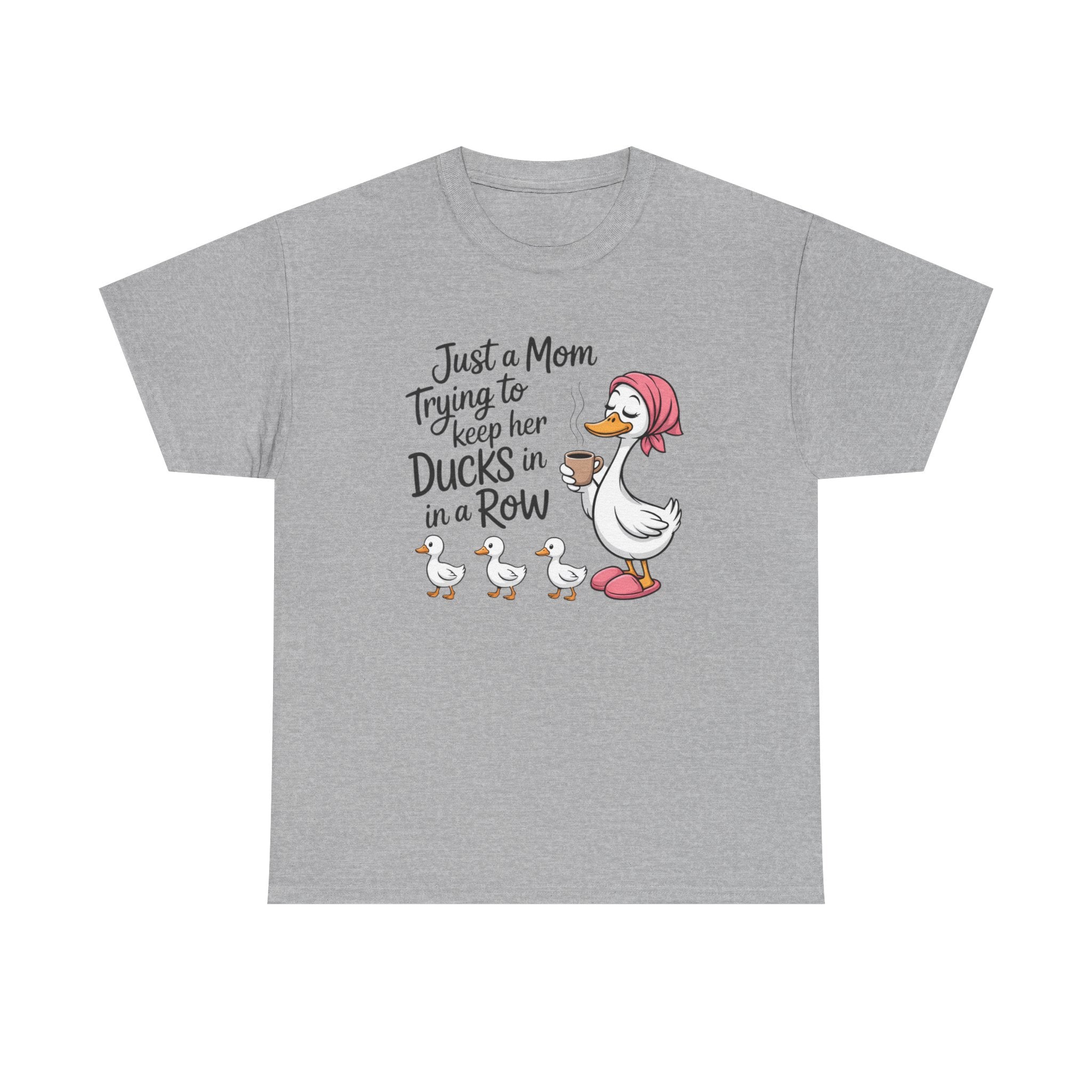 Mom Trying to Keep Her Ducks in a Row T-Shirt — Cute Duck Mom Graphic Tee