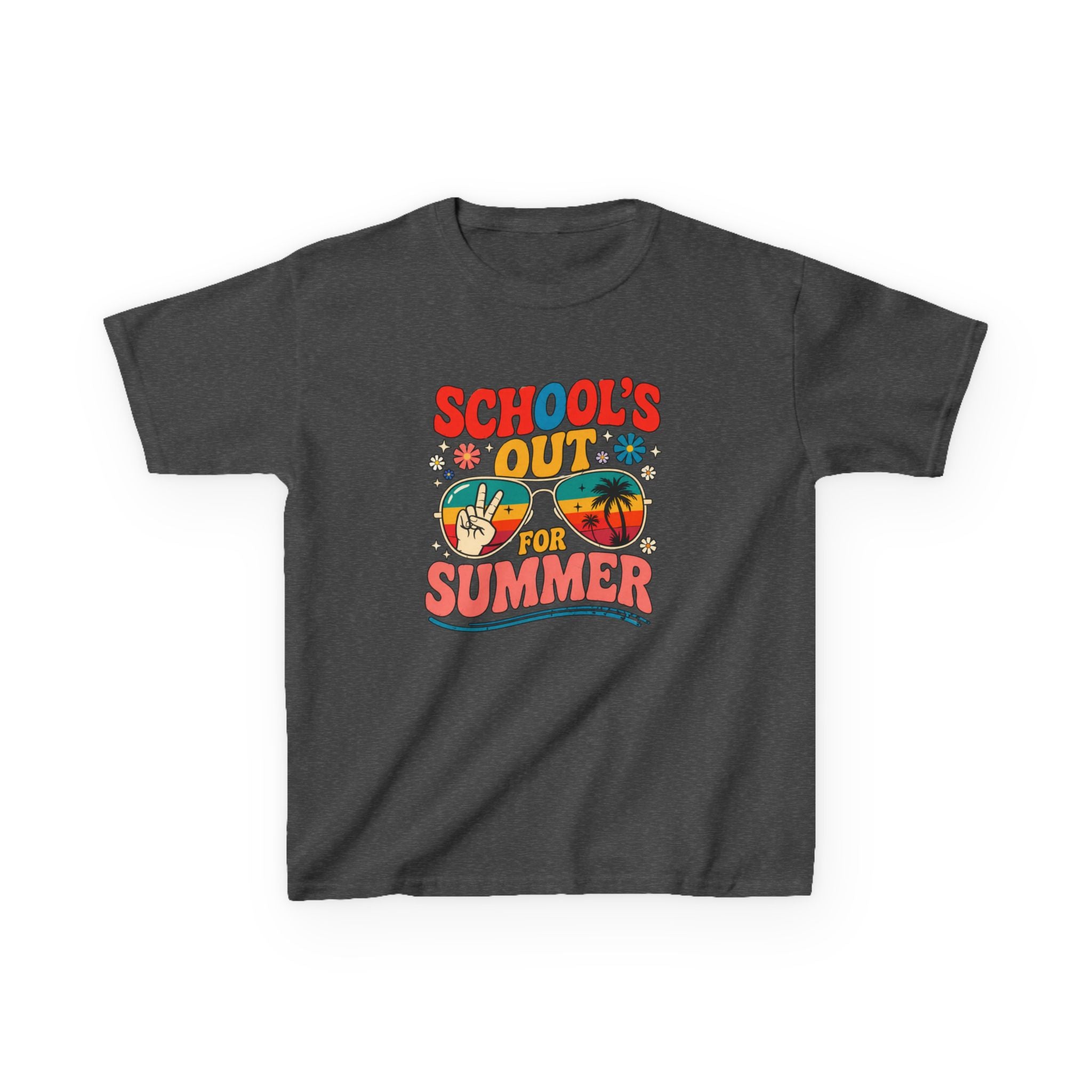 School's Out for Summer Kids T‑Shirt — Retro Beach Vacation Tee
