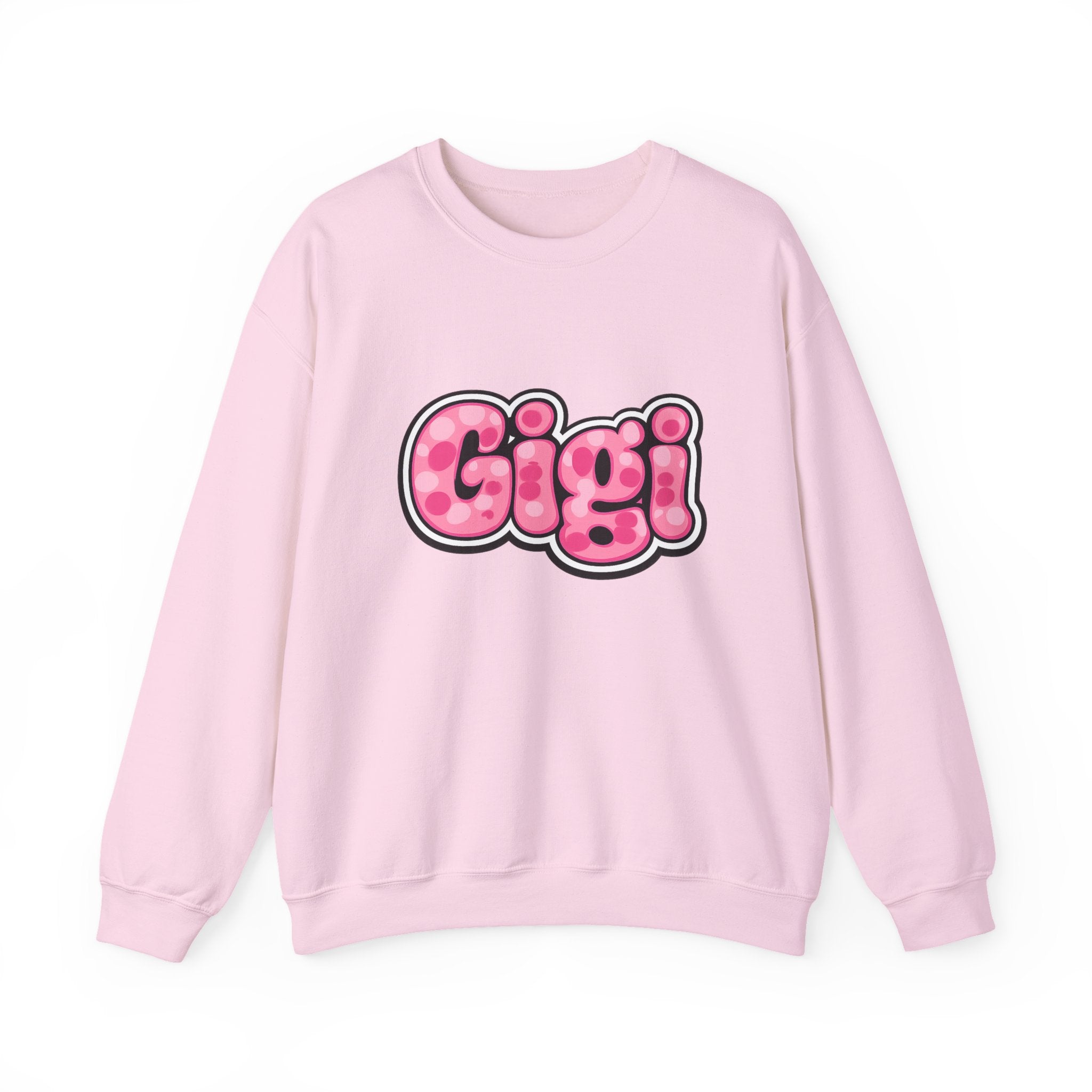 Gigi Pink Bubble Letter Crewneck Sweatshirt